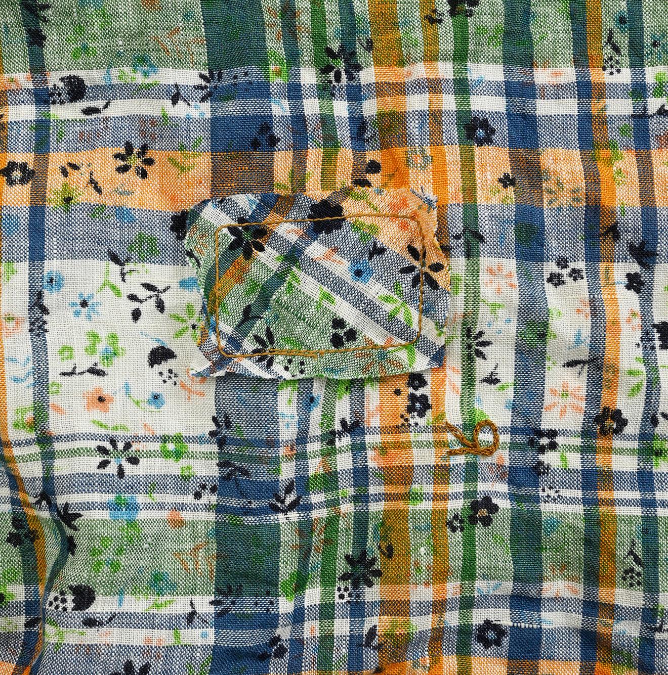 Linen Madras Flower M-shirt