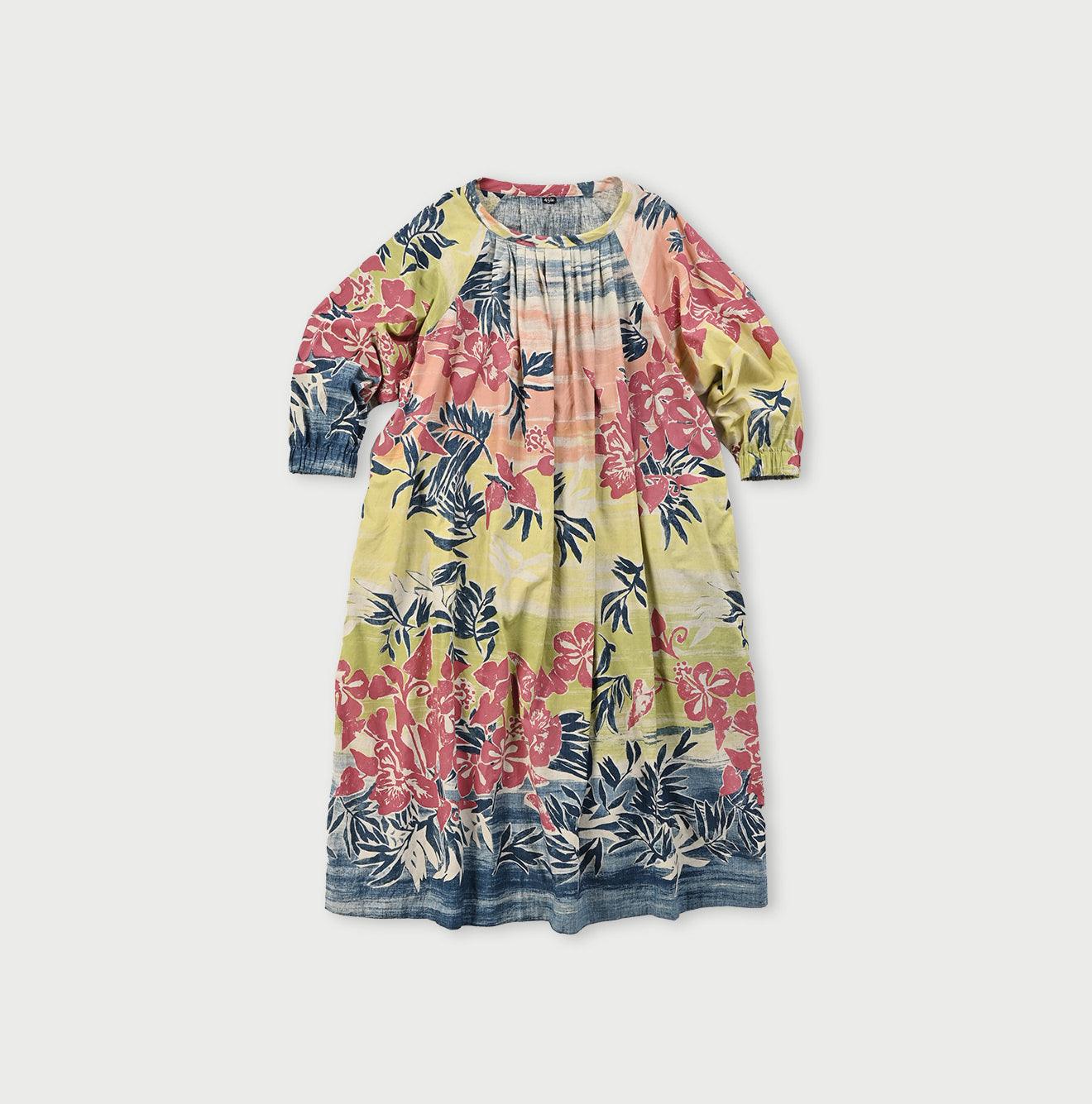 Indigo Anuenue Tuck Dress