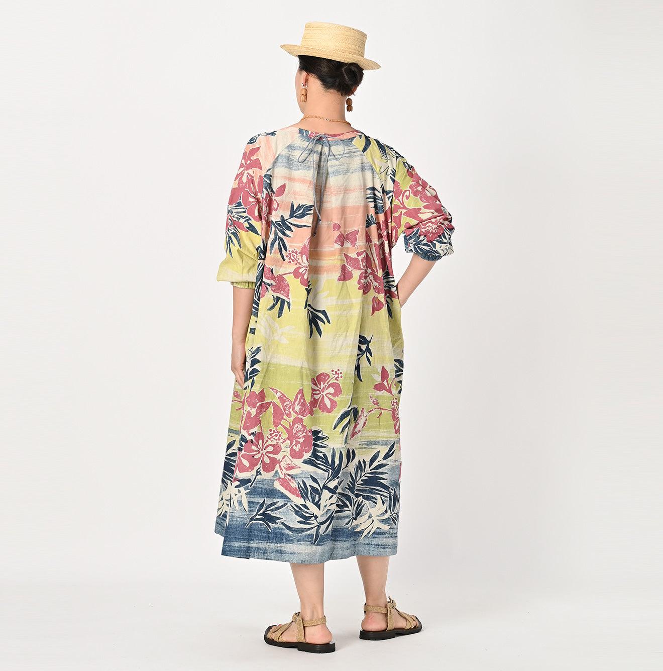 Indigo Anuenue Tuck Dress
