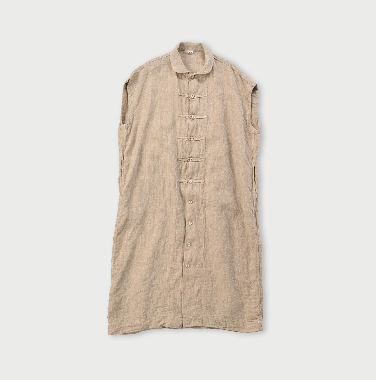 Indian Linen Herringbone 8 Knots Dress