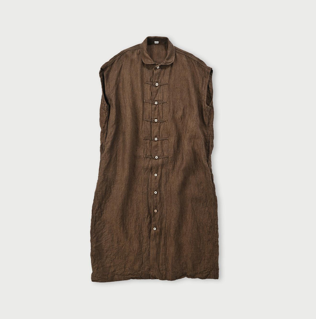 Indian Linen Herringbone 8 Knots Dress