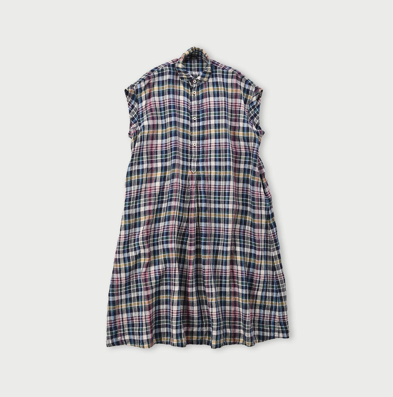Indian Linen Madras Flare M-dress