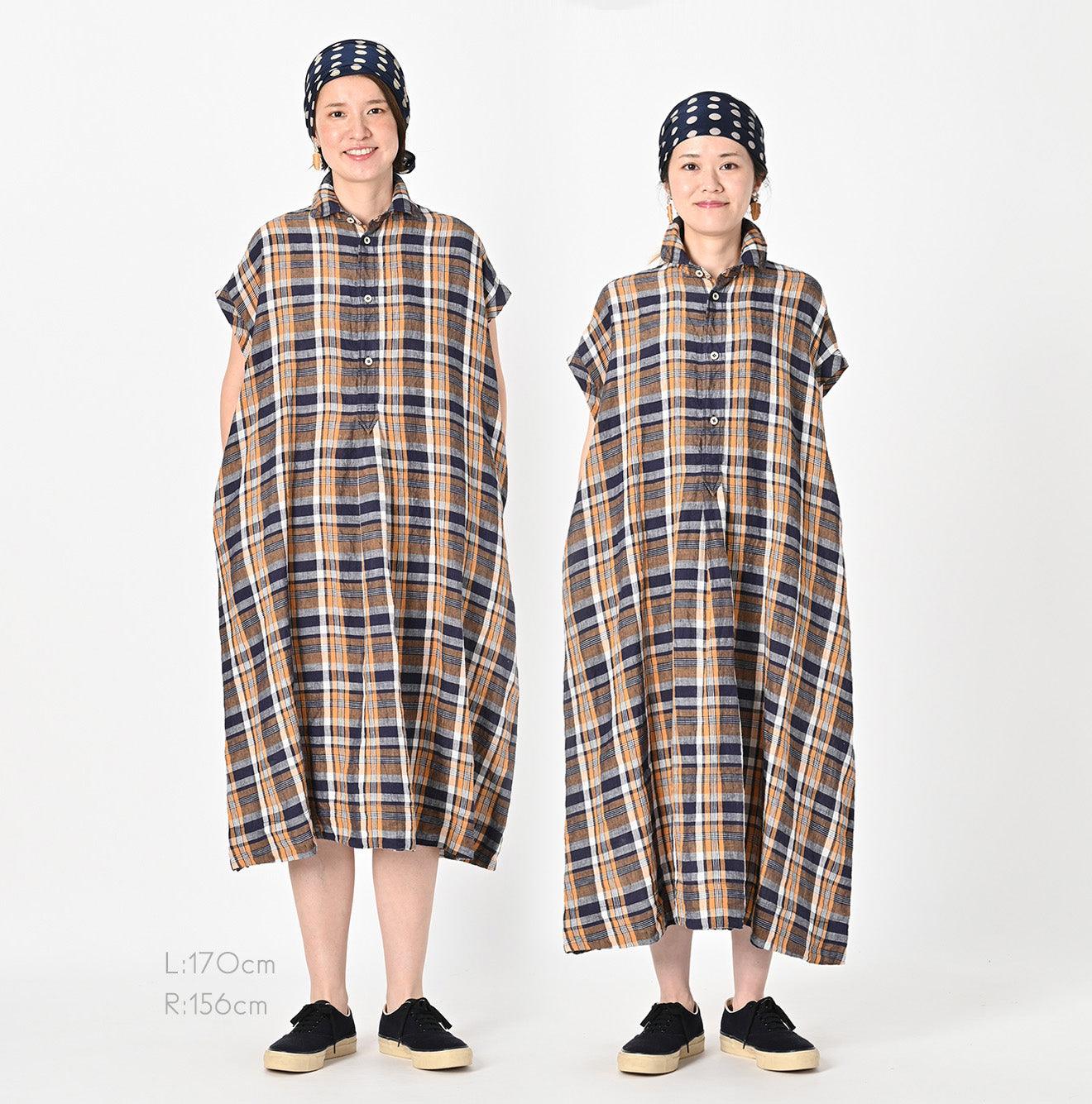 Indian Linen Madras Flare M-dress