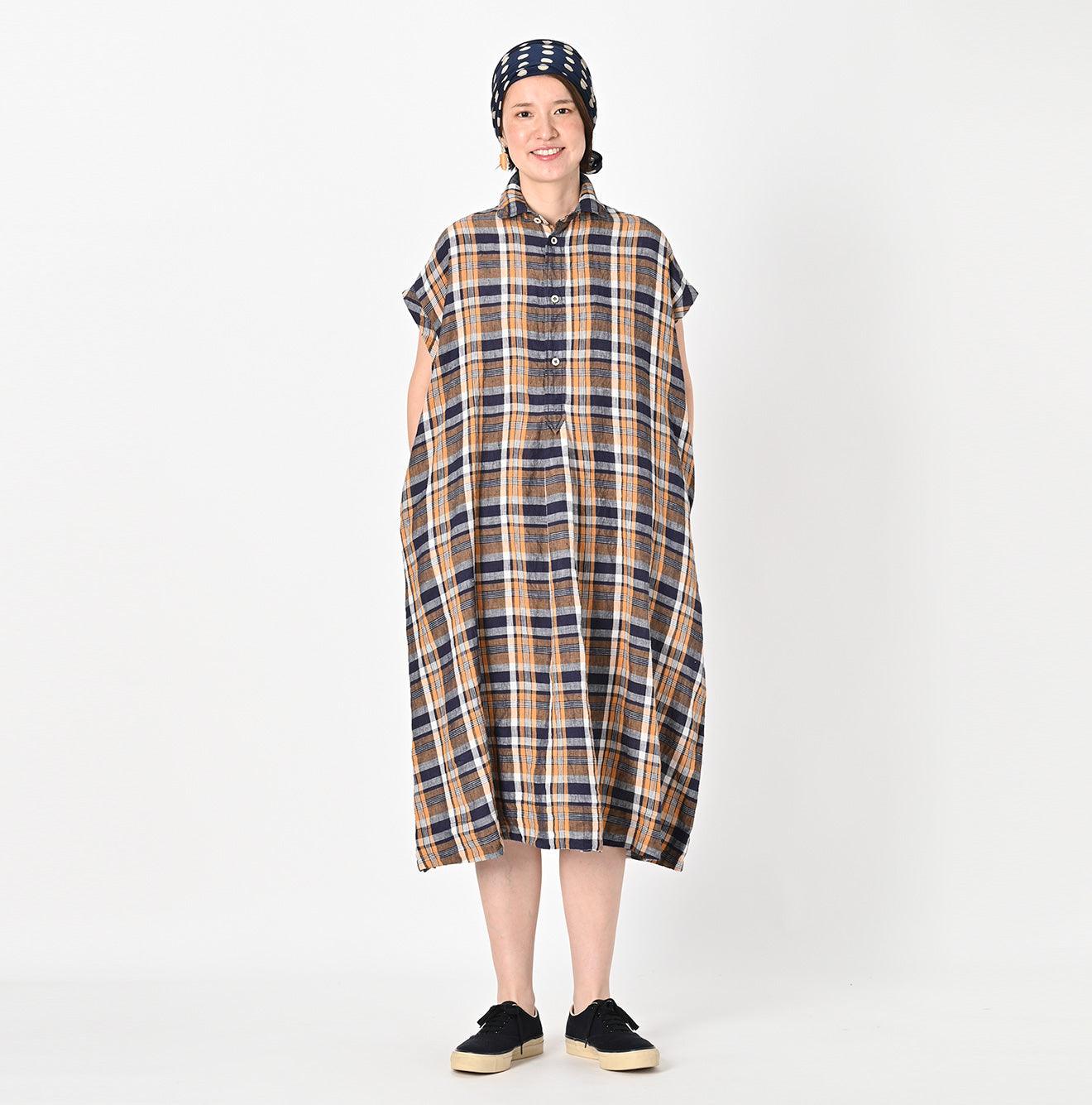 Indian Linen Madras Flare M-dress