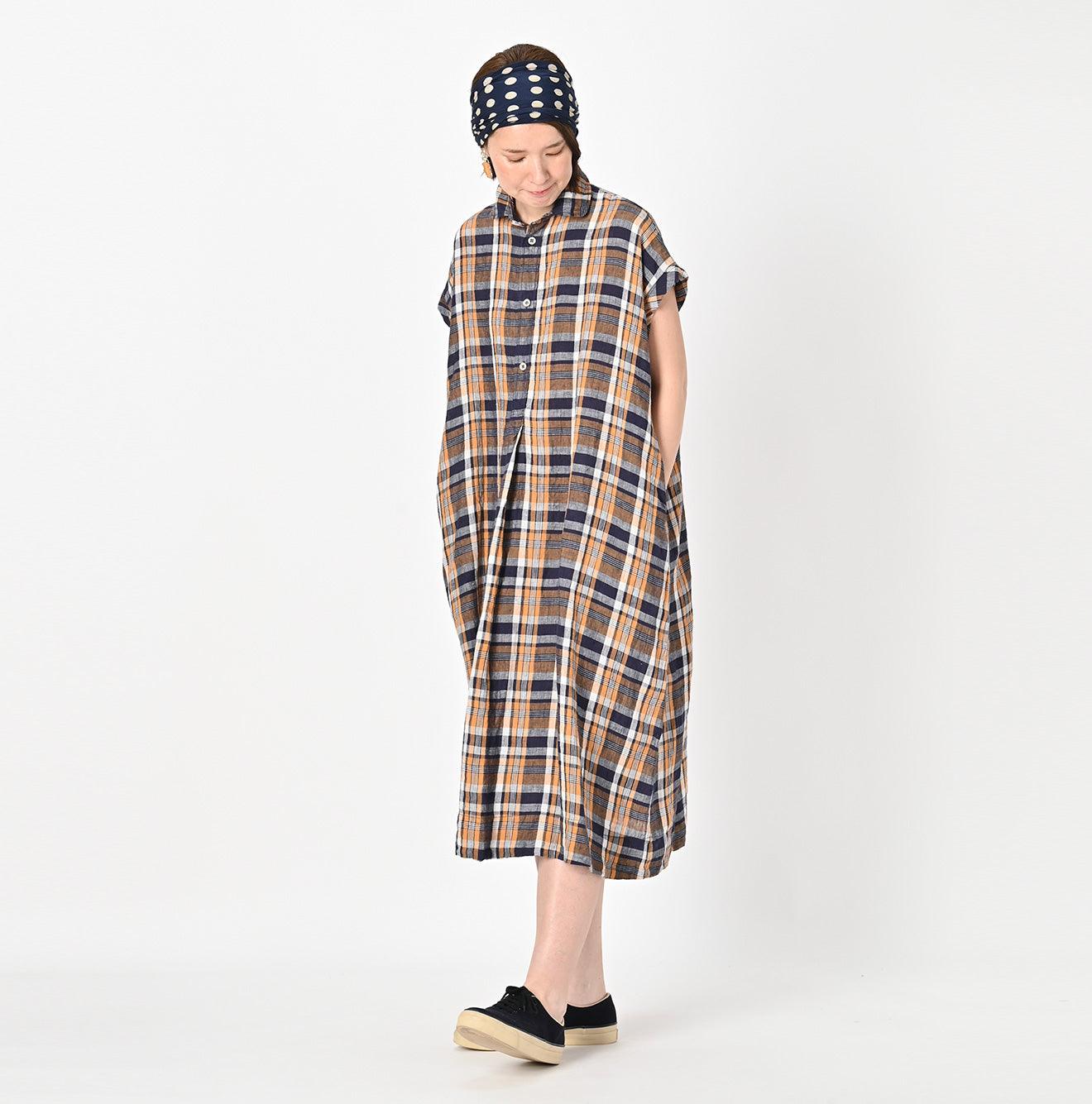 Indian Linen Madras Flare M-dress