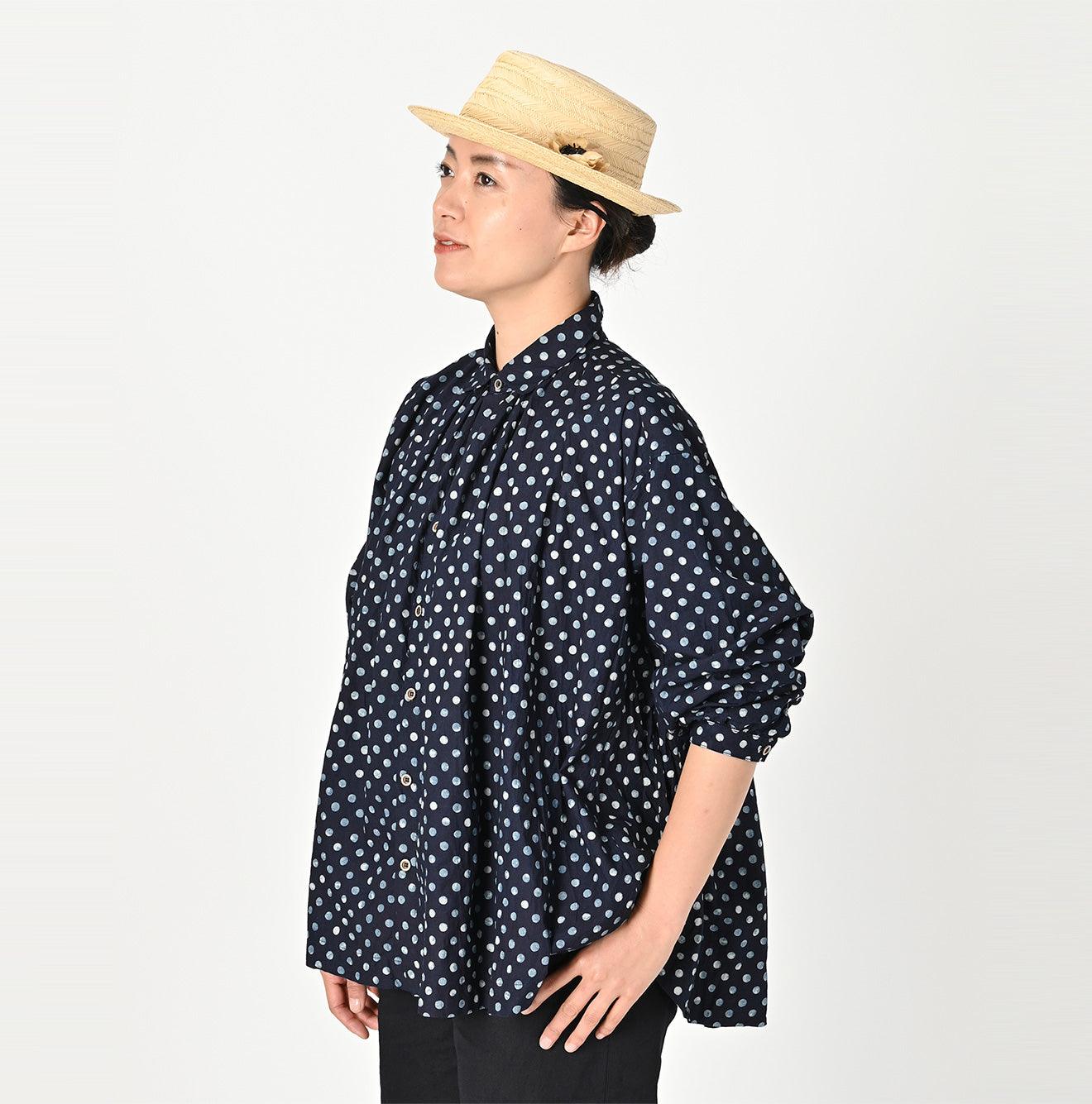 Indigo Dots Kushukushu Blouse