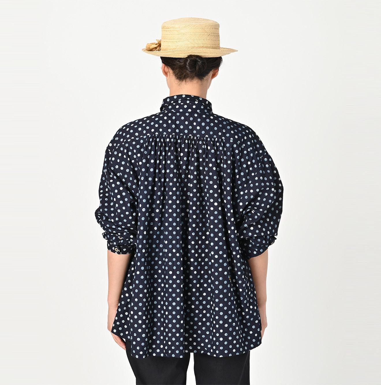 Indigo Dots Kushukushu Blouse