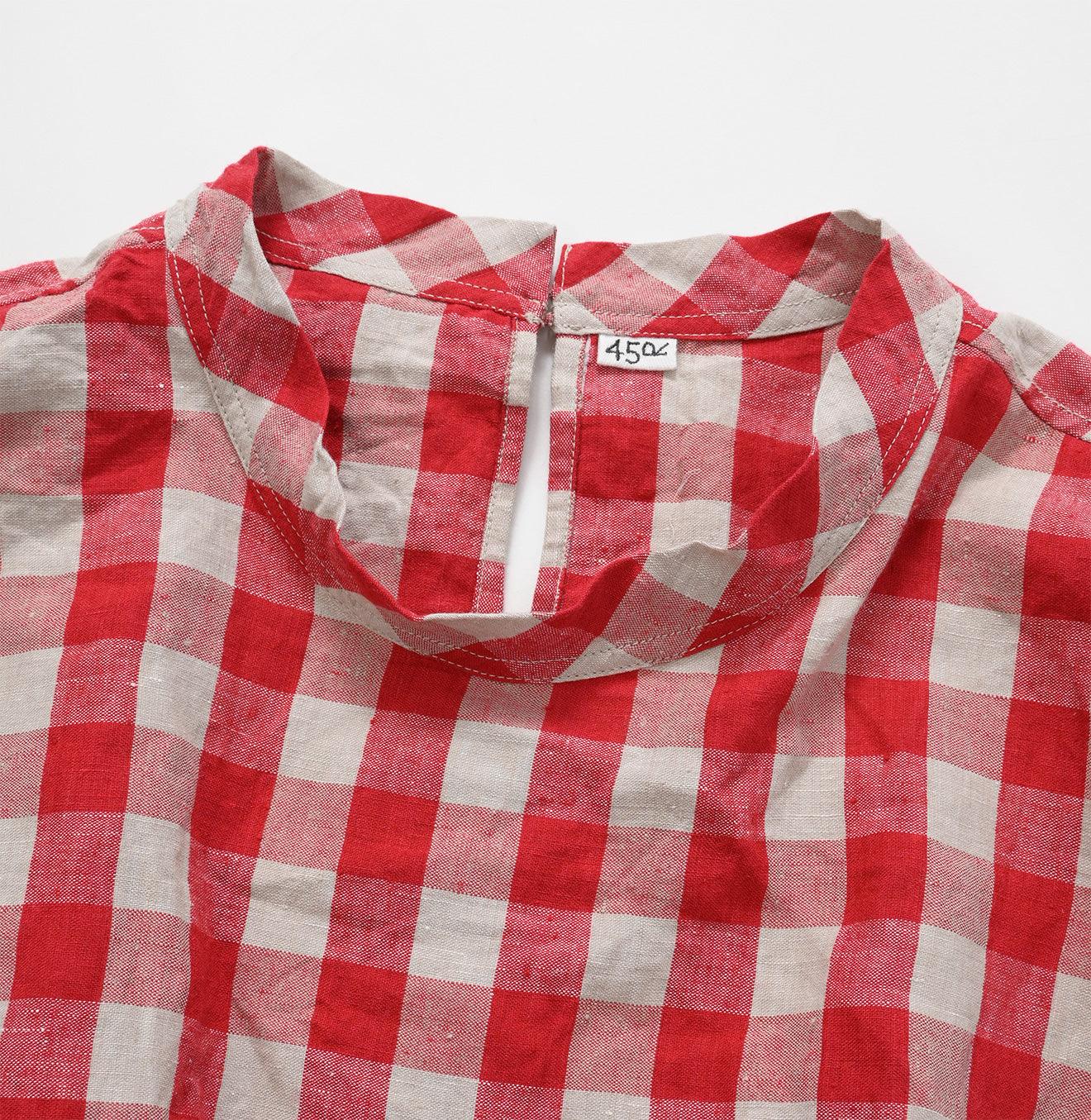 Indian Linen Gingham M-shirt
