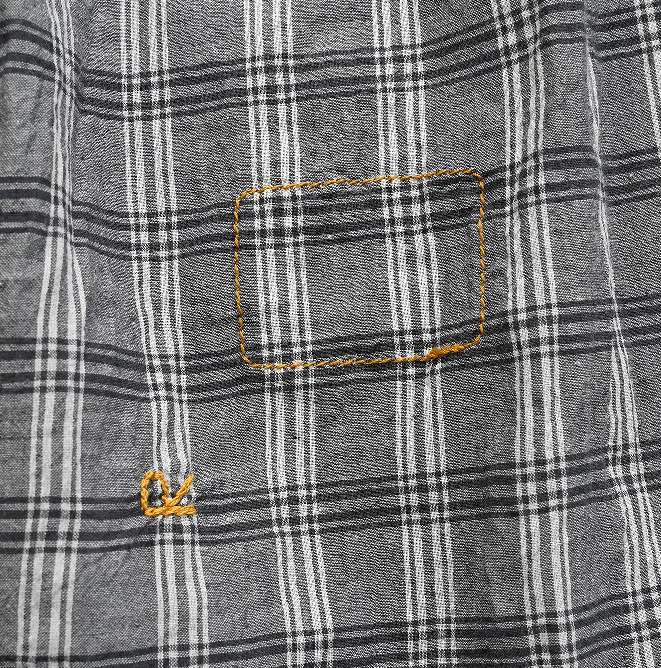 Tsuyukaze Khadi Mix Tuck Gathered Blouse