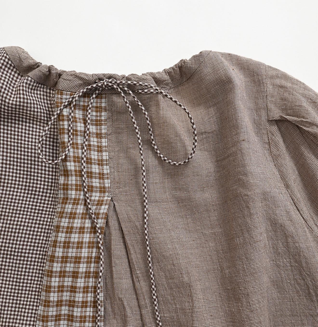 Tsuyukaze Khadi Mix Tuck Dress