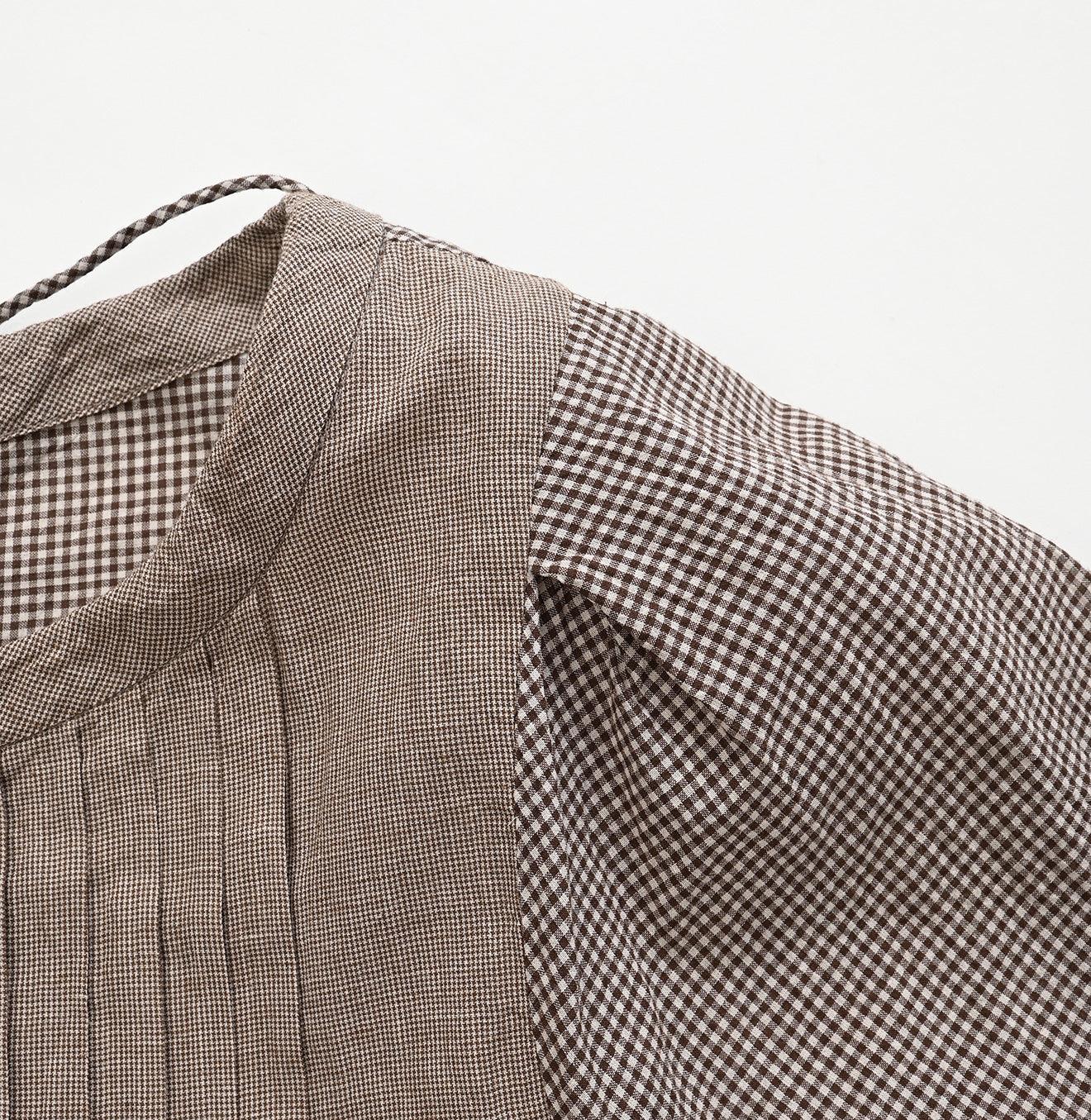 Tsuyukaze Khadi Mix Tuck Dress