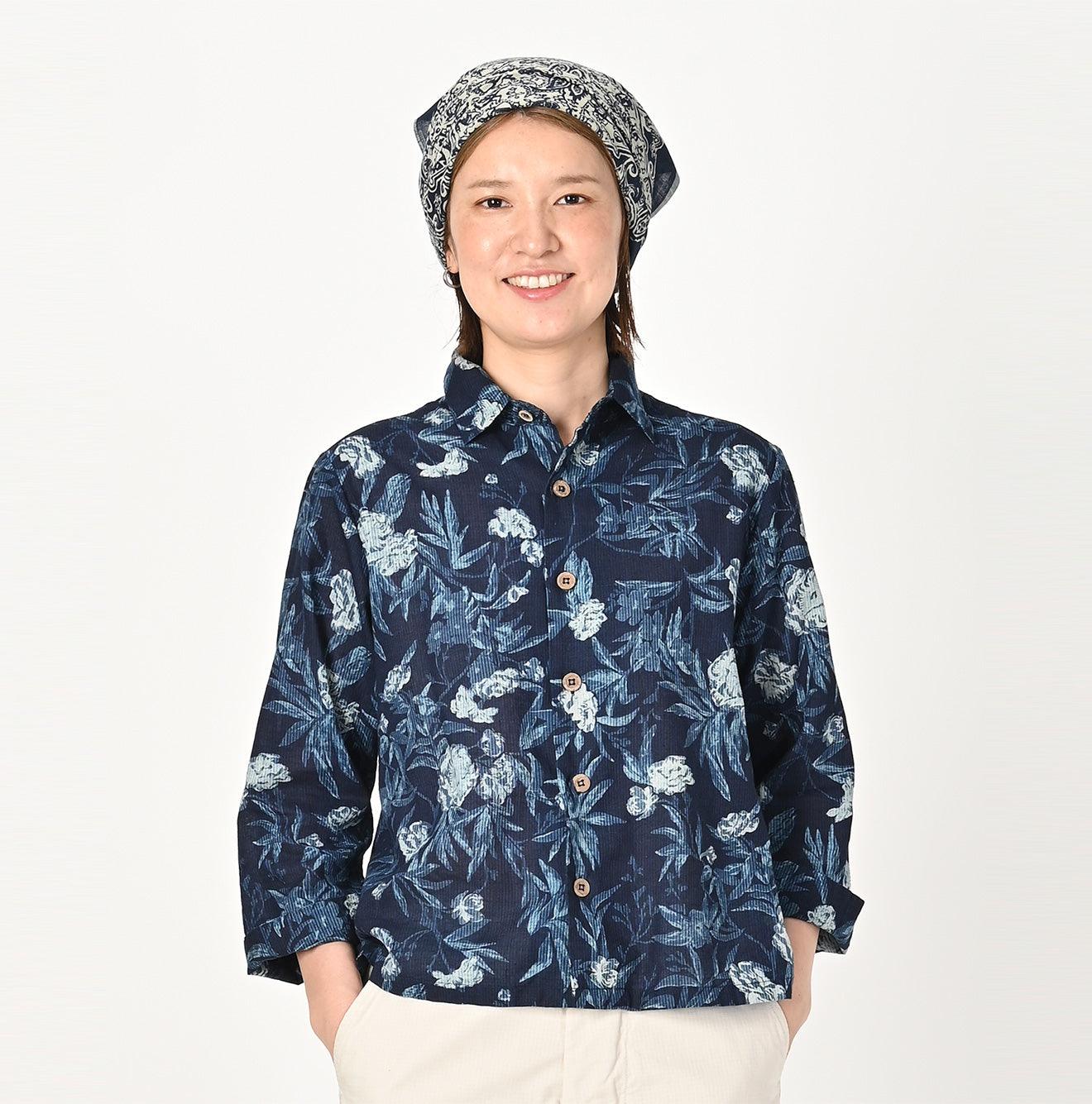 Indigo Doamahira Garden Balsam Square Shirt