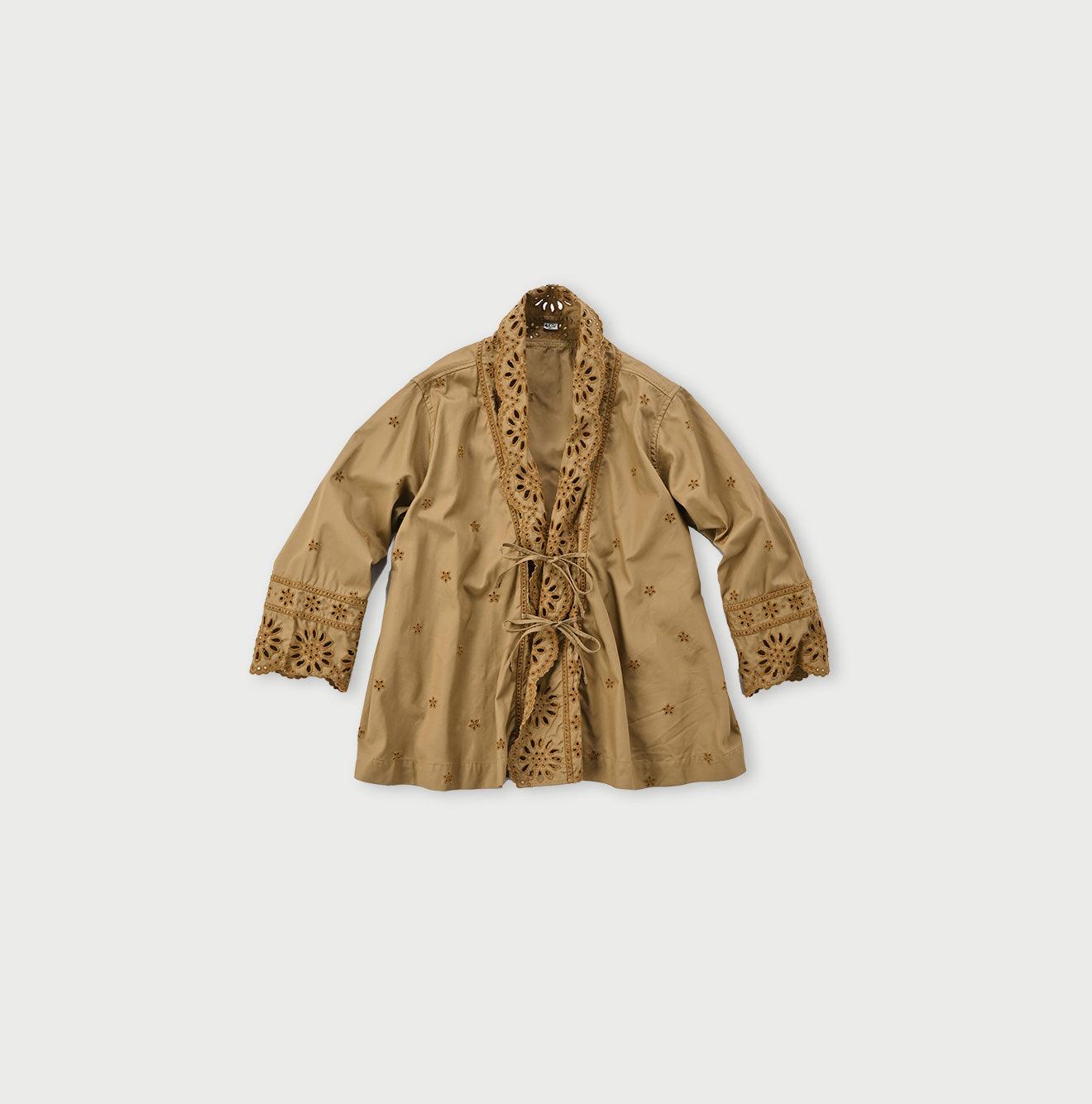 Gabardine Cutwork Cachecoeur Blouse