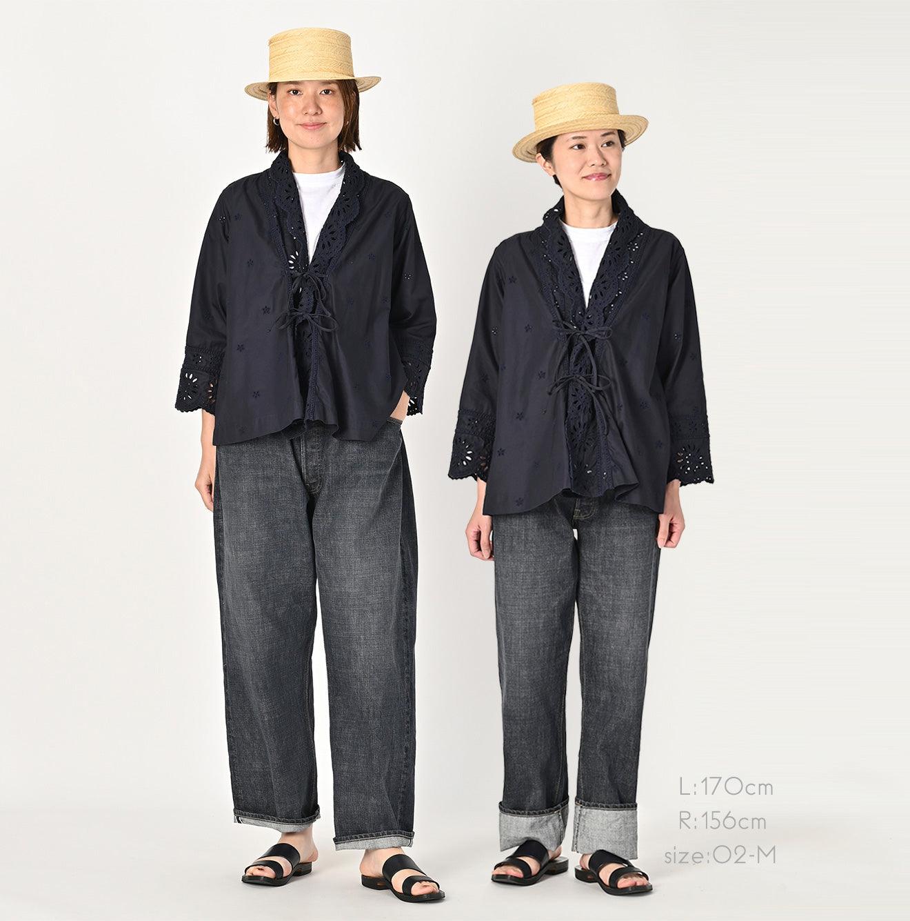 Gabardine Cutwork Cachecoeur Blouse