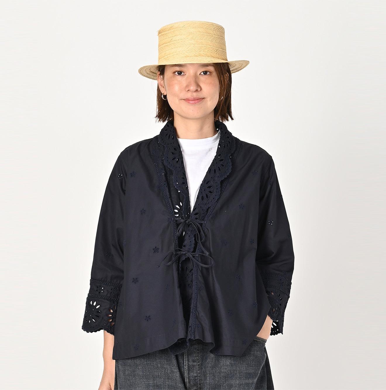 Gabardine Cutwork Cachecoeur Blouse