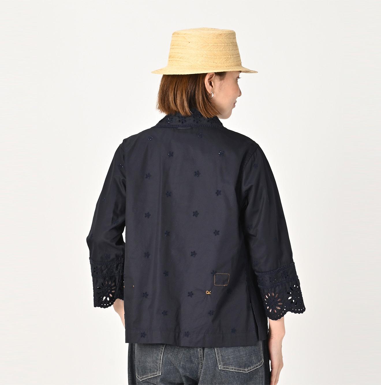 Gabardine Cutwork Cachecoeur Blouse