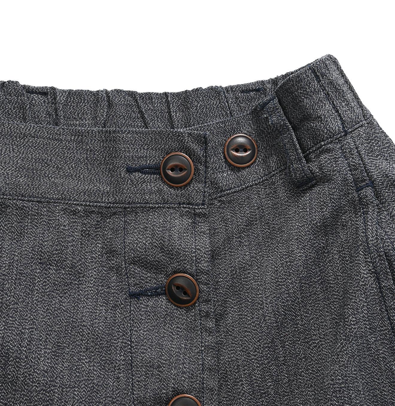 Indigo Yorimokuhira Flare Skirt