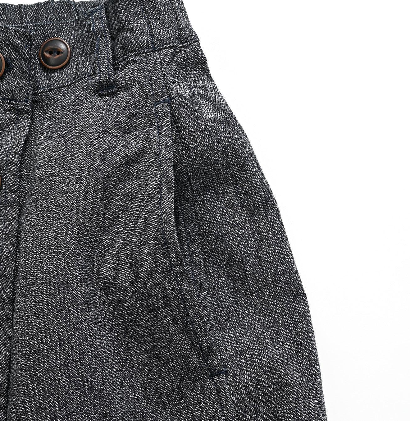 Indigo Yorimokuhira Flare Skirt