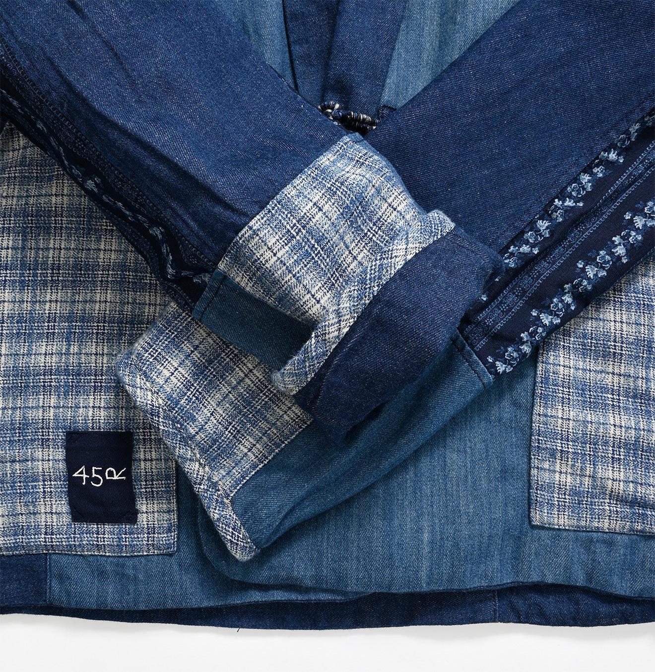Indigo Patchwork Reversible Bolero