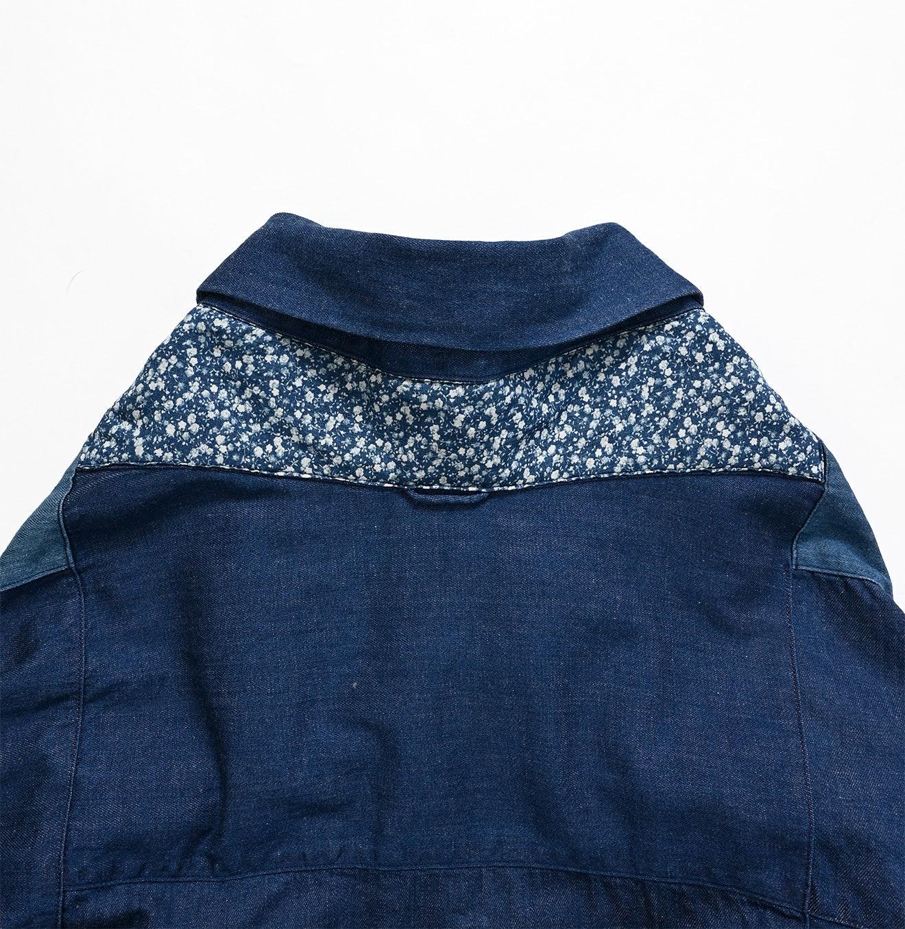 Indigo Patchwork Reversible Bolero