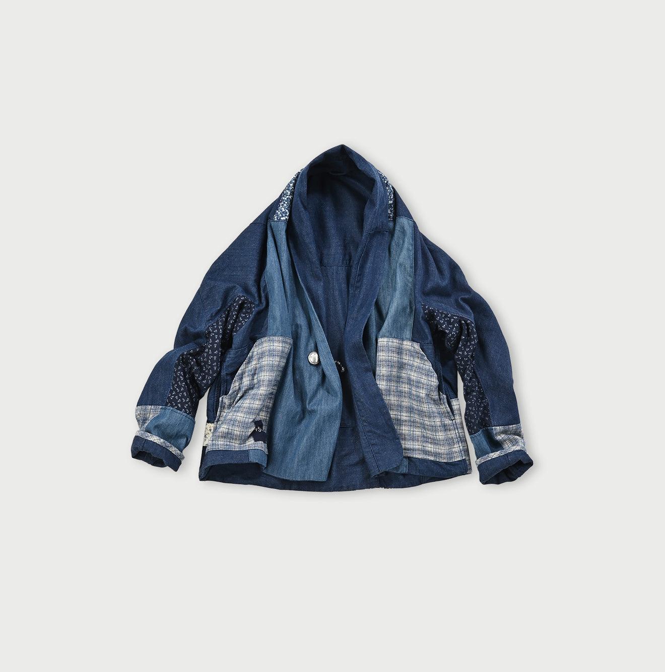 Indigo Patchwork Reversible Bolero