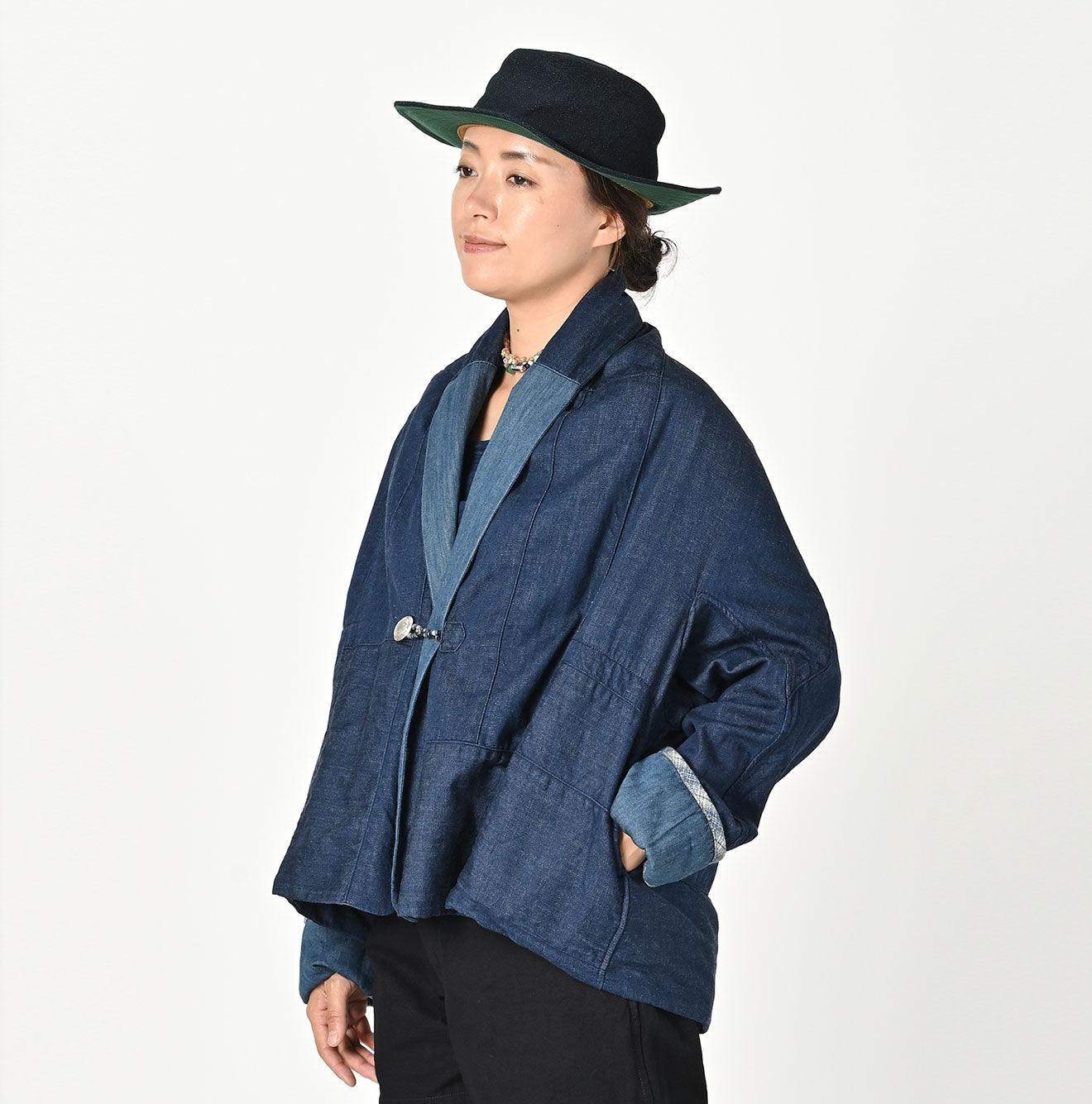 Indigo Patchwork Reversible Bolero