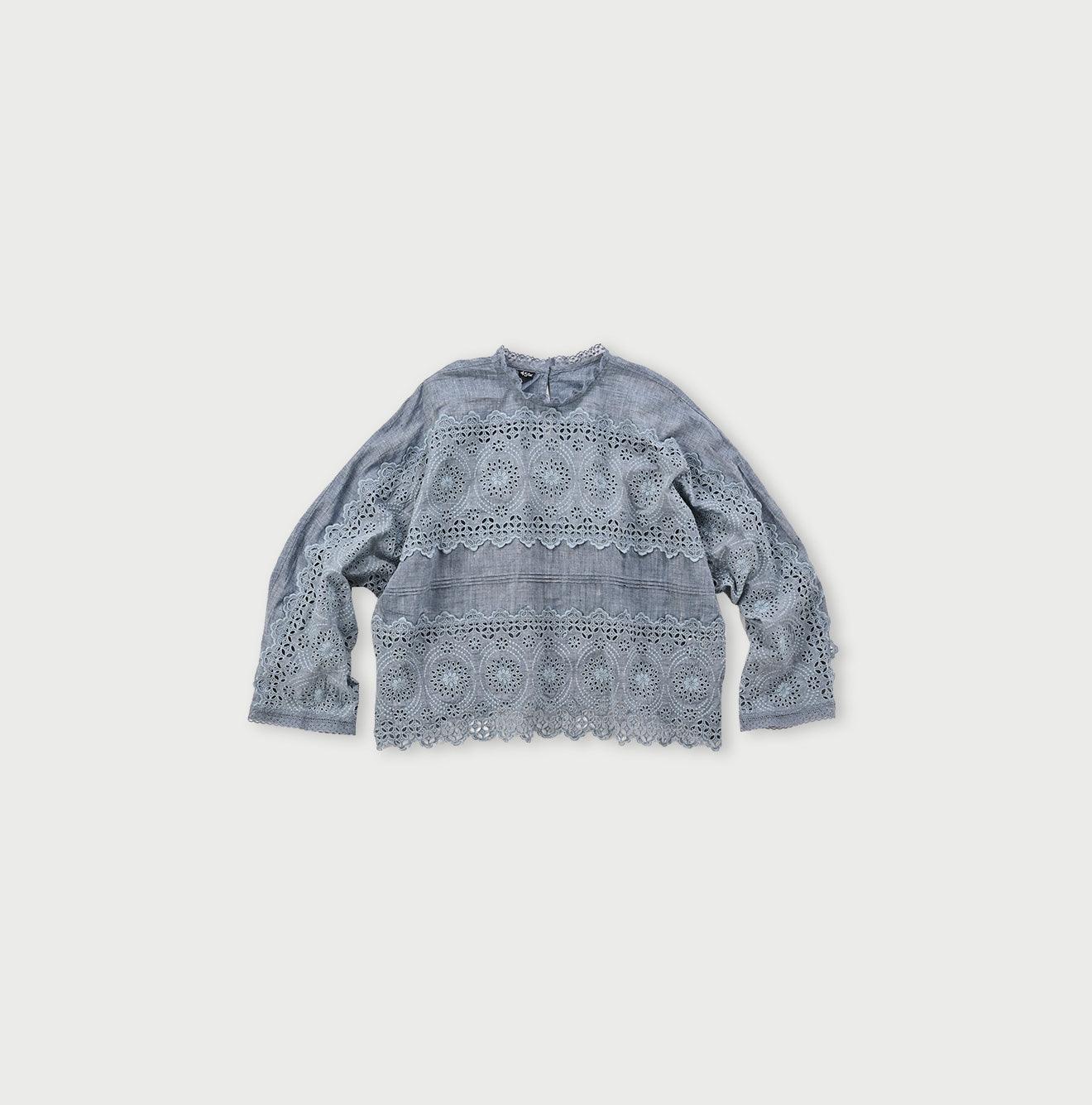 Ai Indigo Khadi de Cutwork Blouse