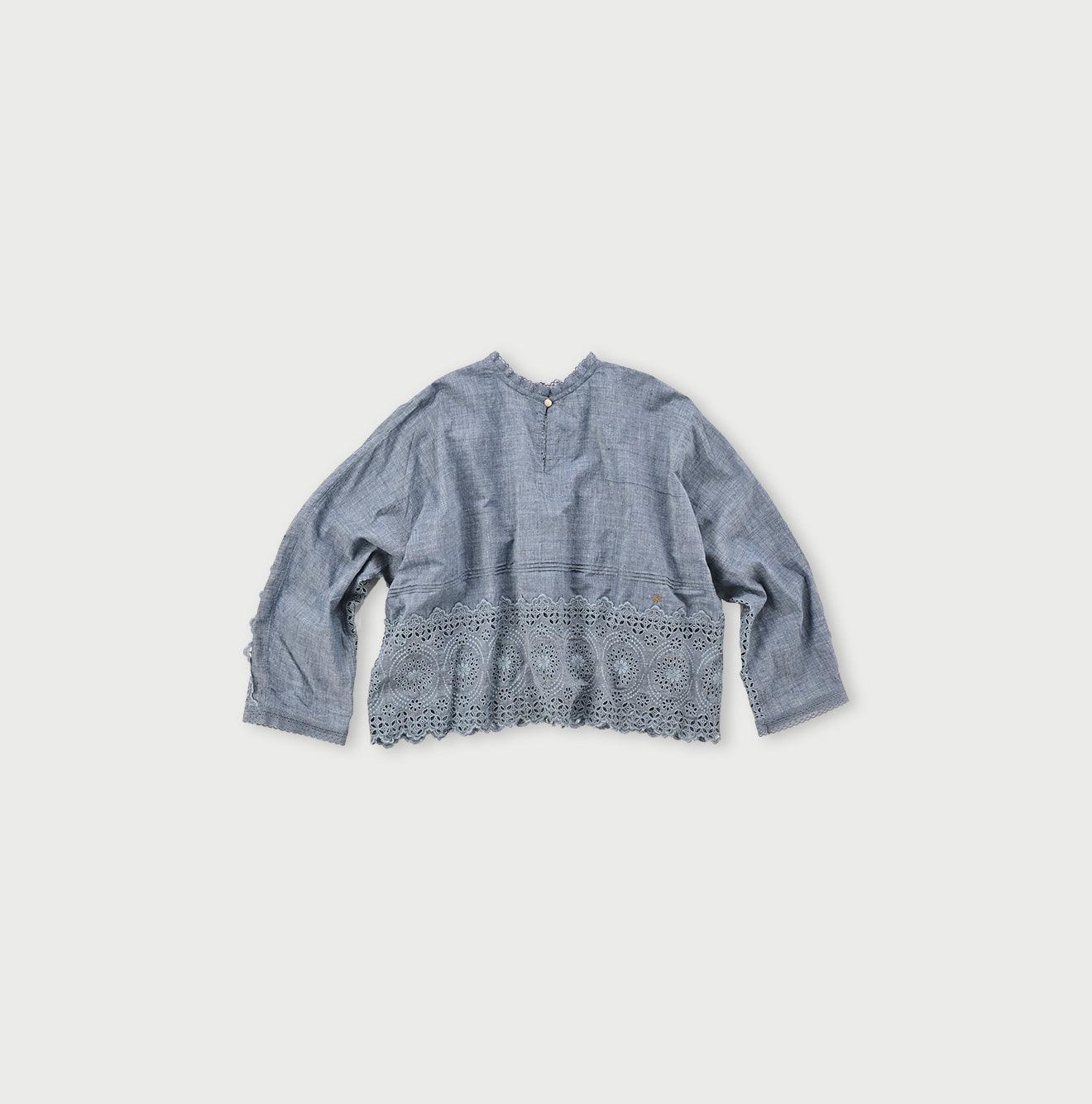 Ai Indigo Khadi de Cutwork Blouse