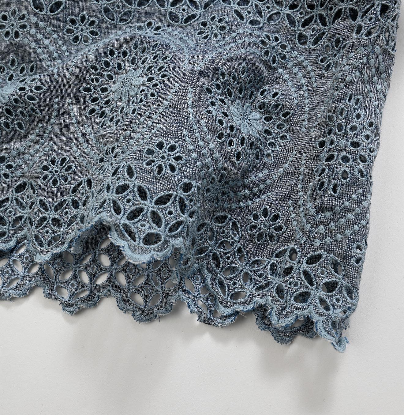 Ai Indigo Khadi de Cutwork Blouse