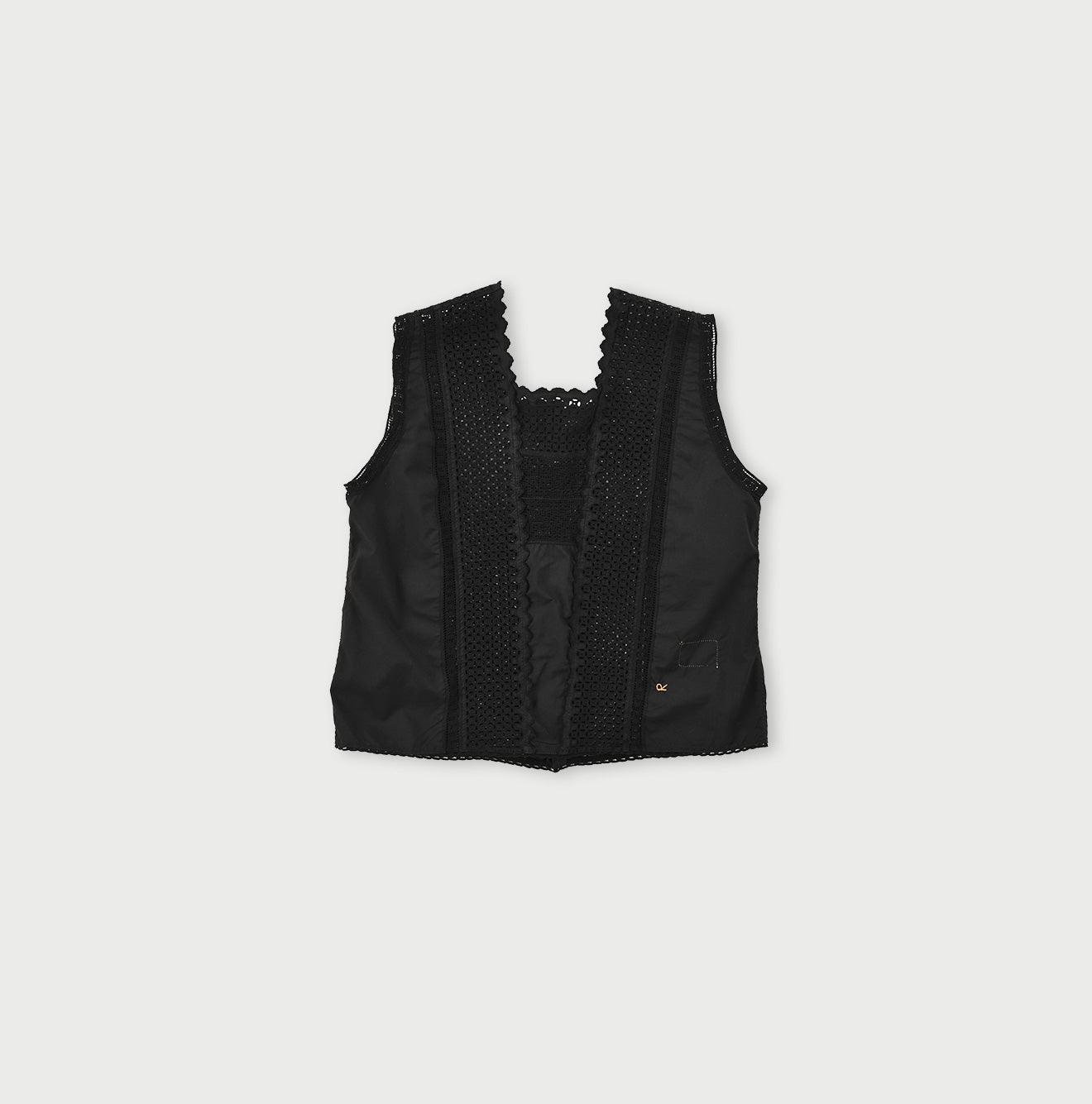 Supima Batiste Cutwork Sleeveless Top