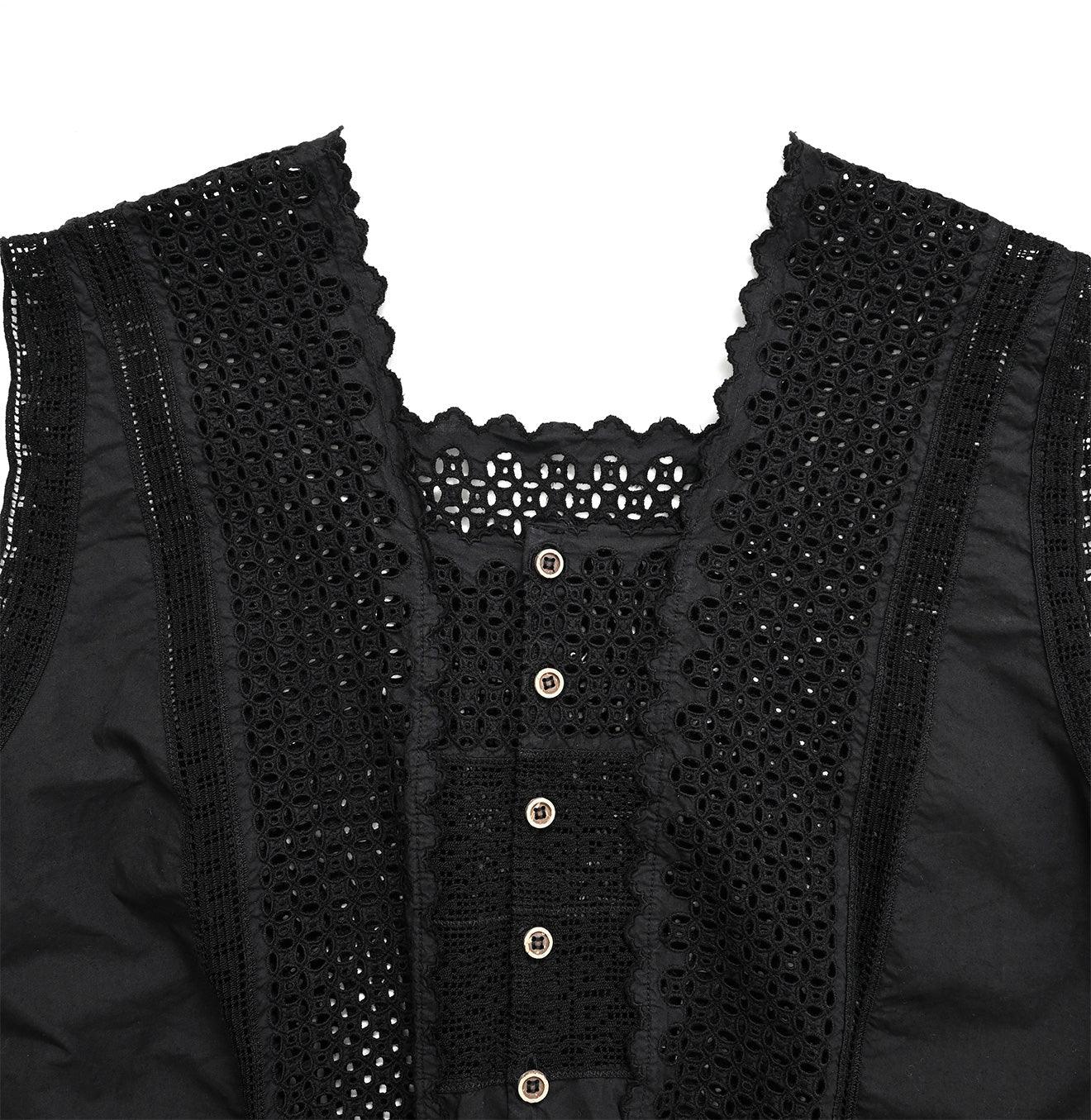 Supima Batiste Cutwork Sleeveless Top
