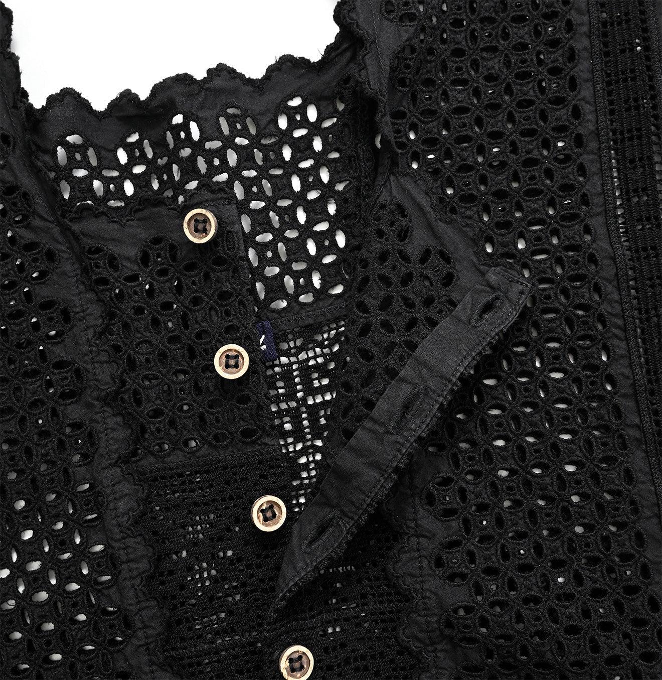 Supima Batiste Cutwork Sleeveless Top