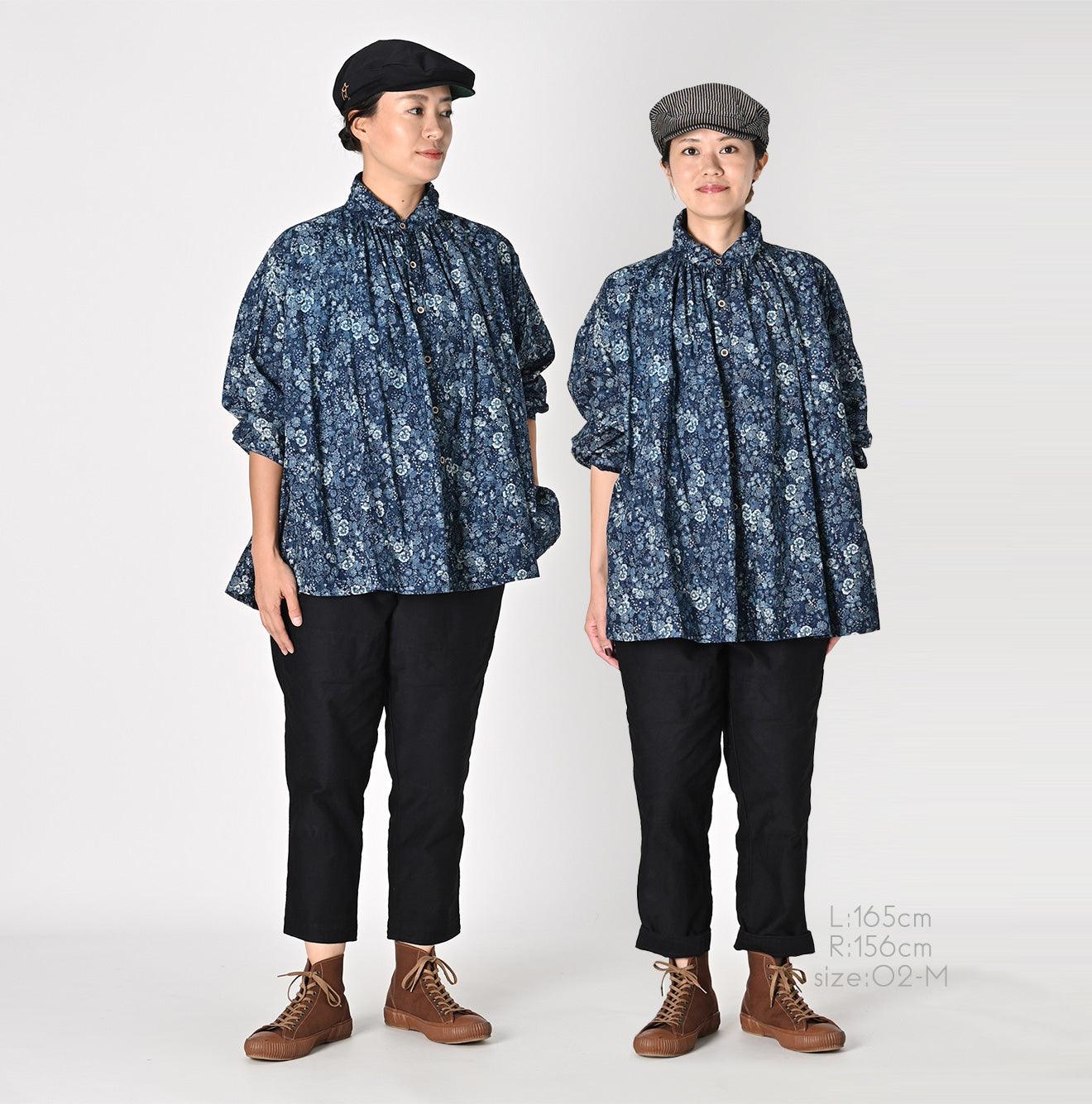 Indigo Autumn Harvest Kushukushu Blouse