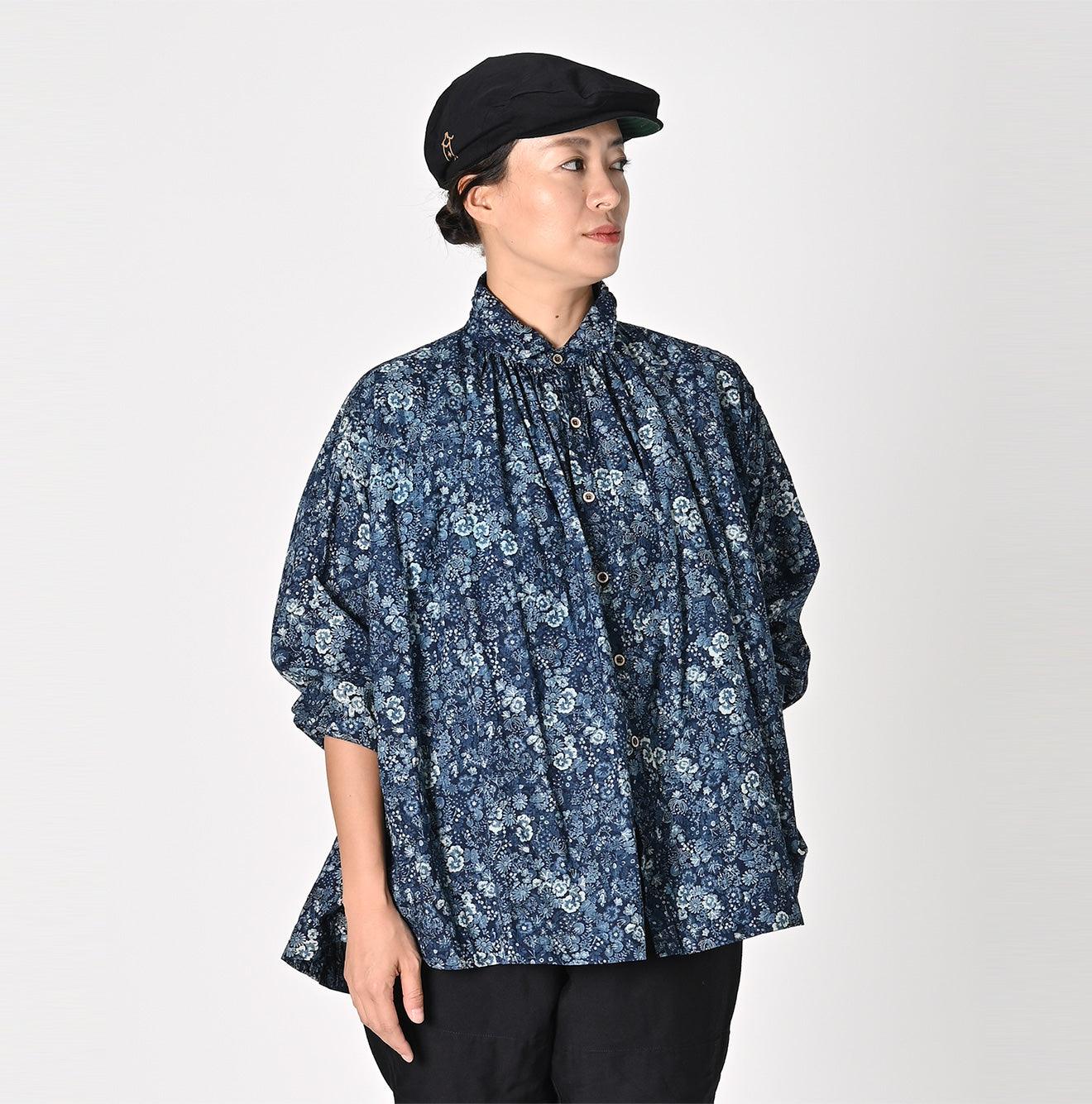 Indigo Autumn Harvest Kushukushu Blouse
