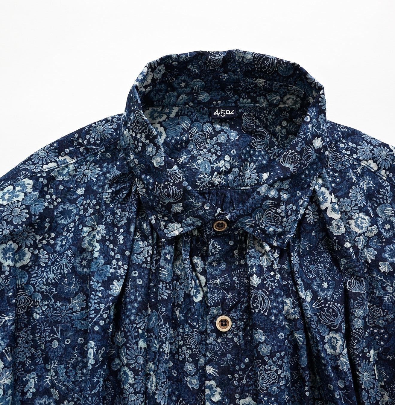 Indigo Autumn Harvest Kushukushu Blouse
