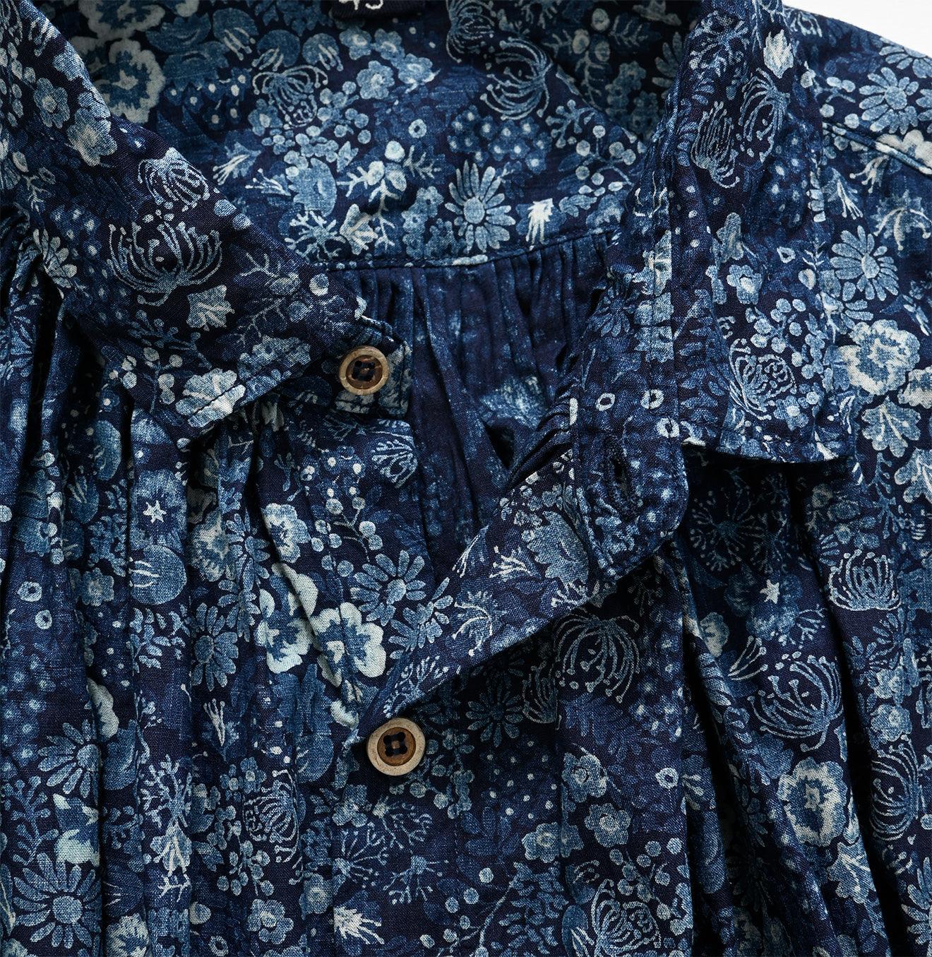 Indigo Autumn Harvest Kushukushu Blouse