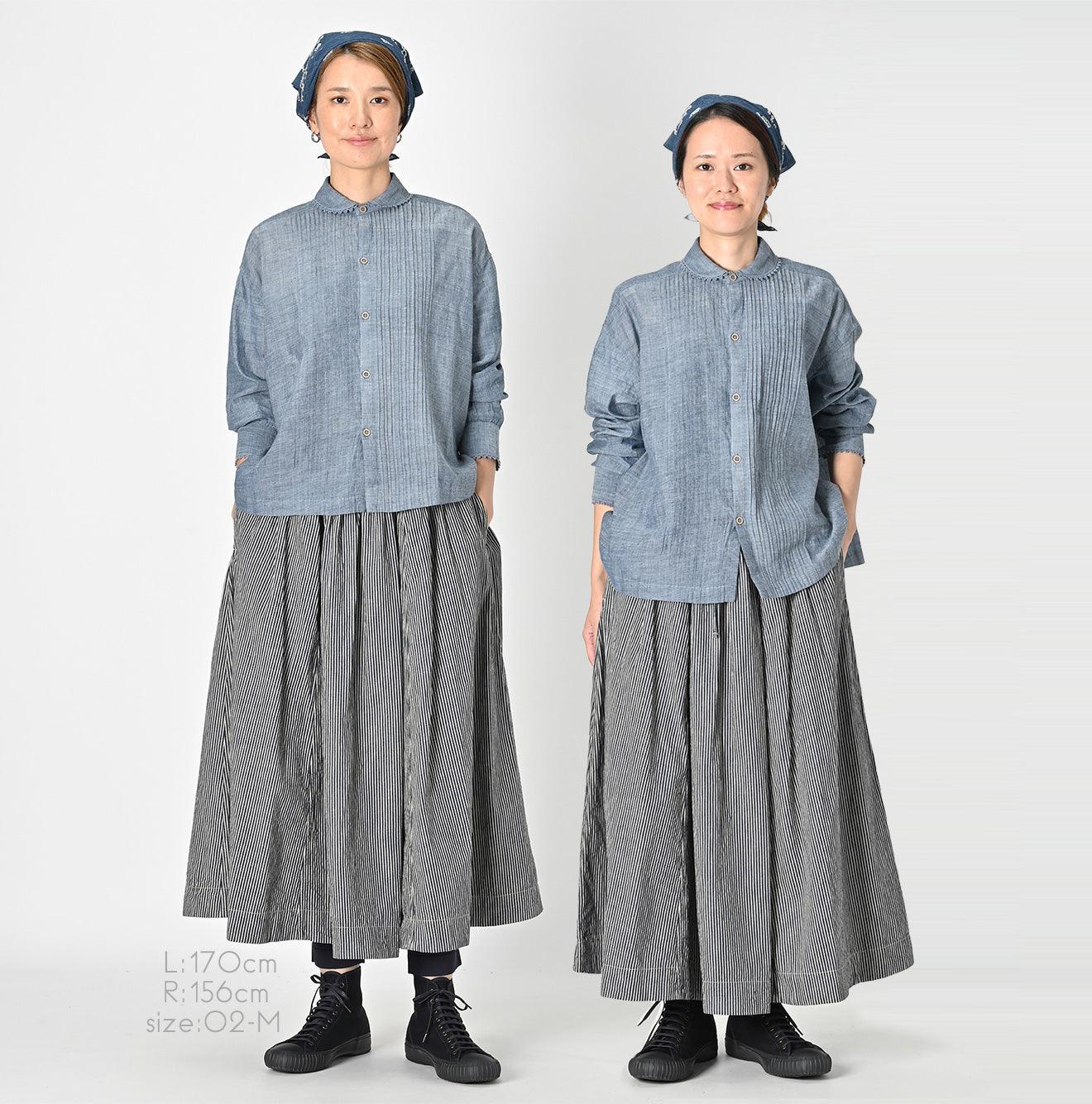 Ai Indigo Khadi Pintucked Blouse
