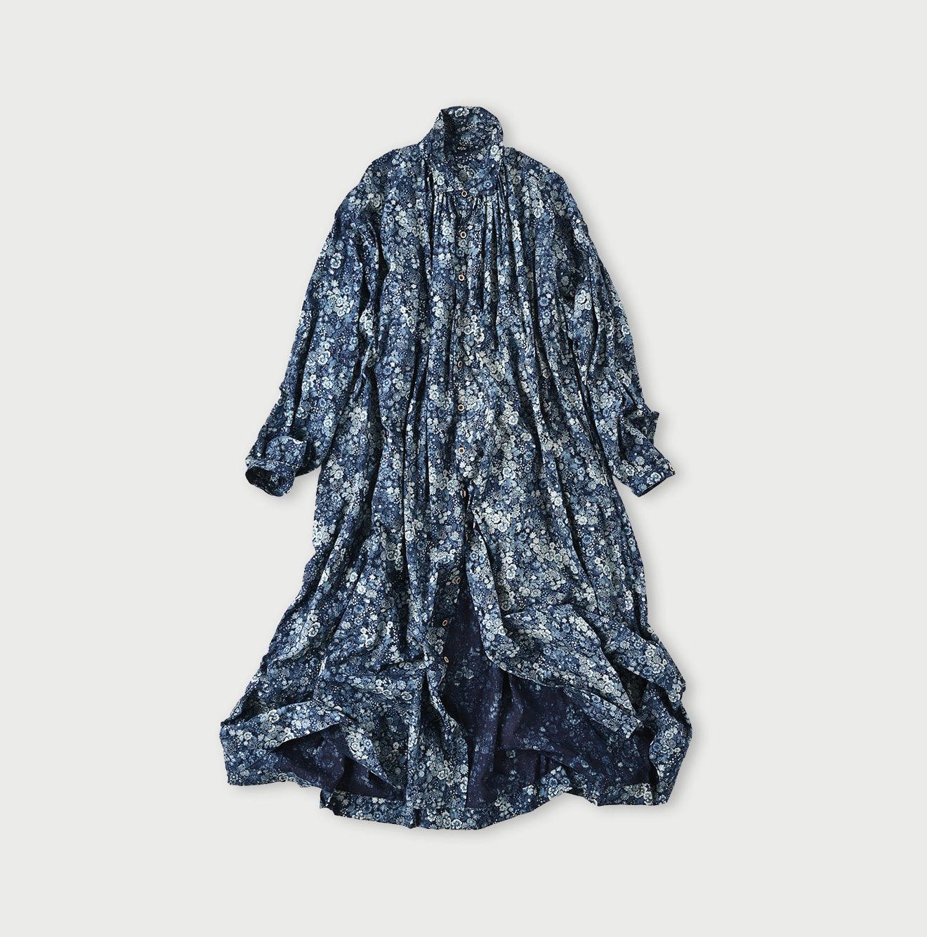 Indigo Autumn Harvest Kushukushu Dress