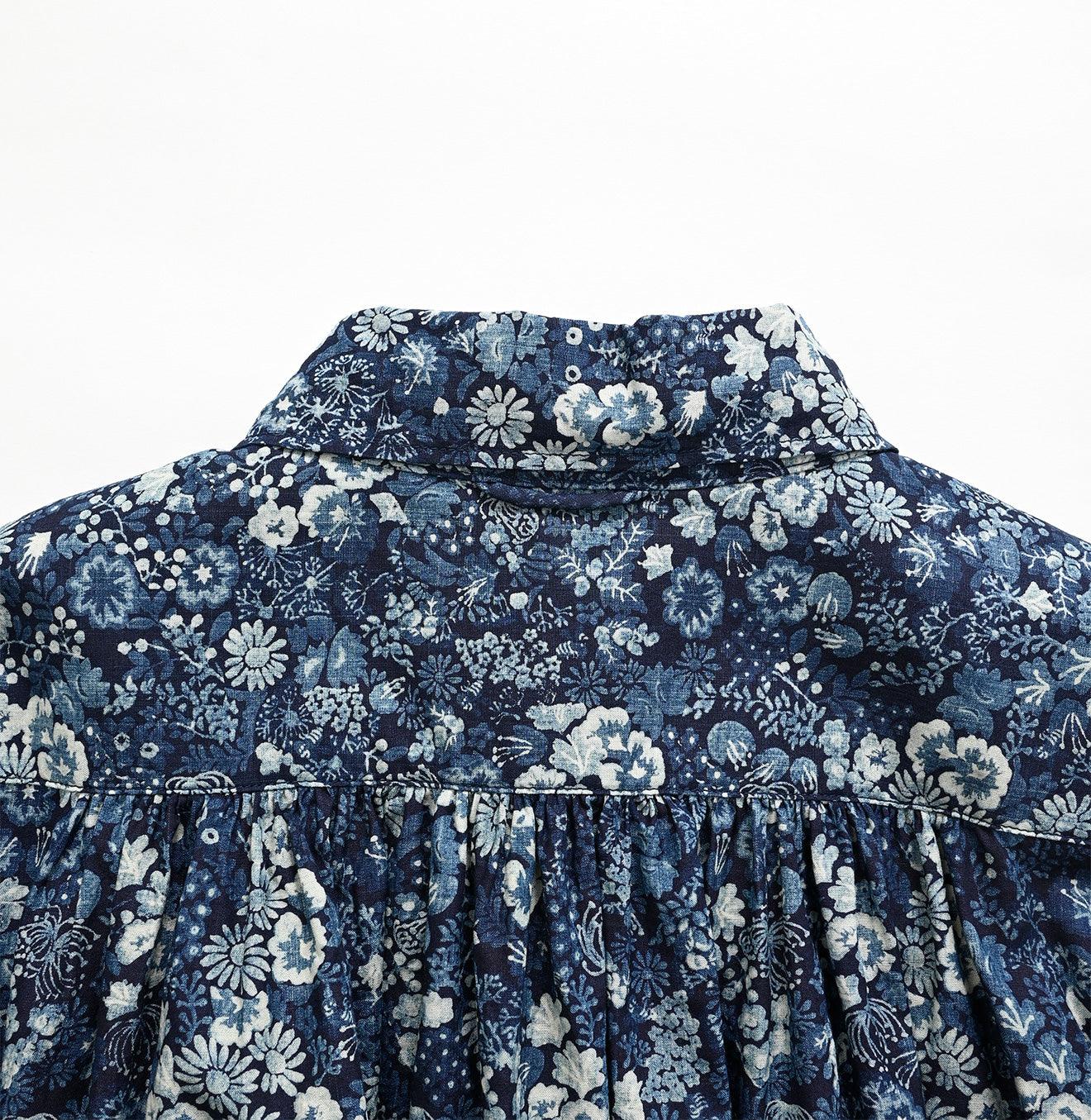 Indigo Autumn Harvest Kushukushu Dress