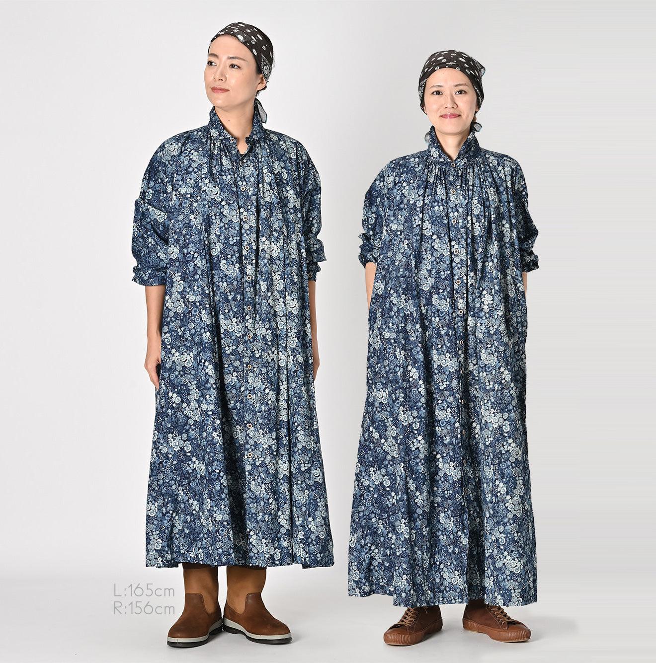 Indigo Autumn Harvest Kushukushu Dress