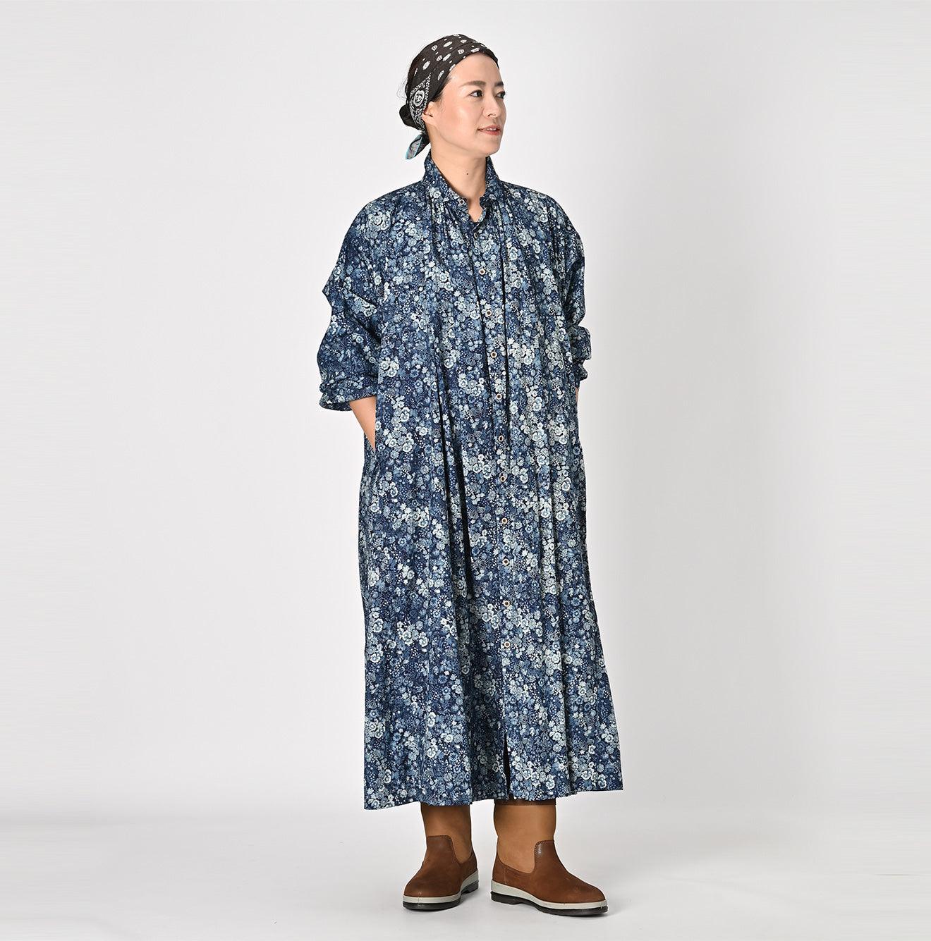 Indigo Autumn Harvest Kushukushu Dress