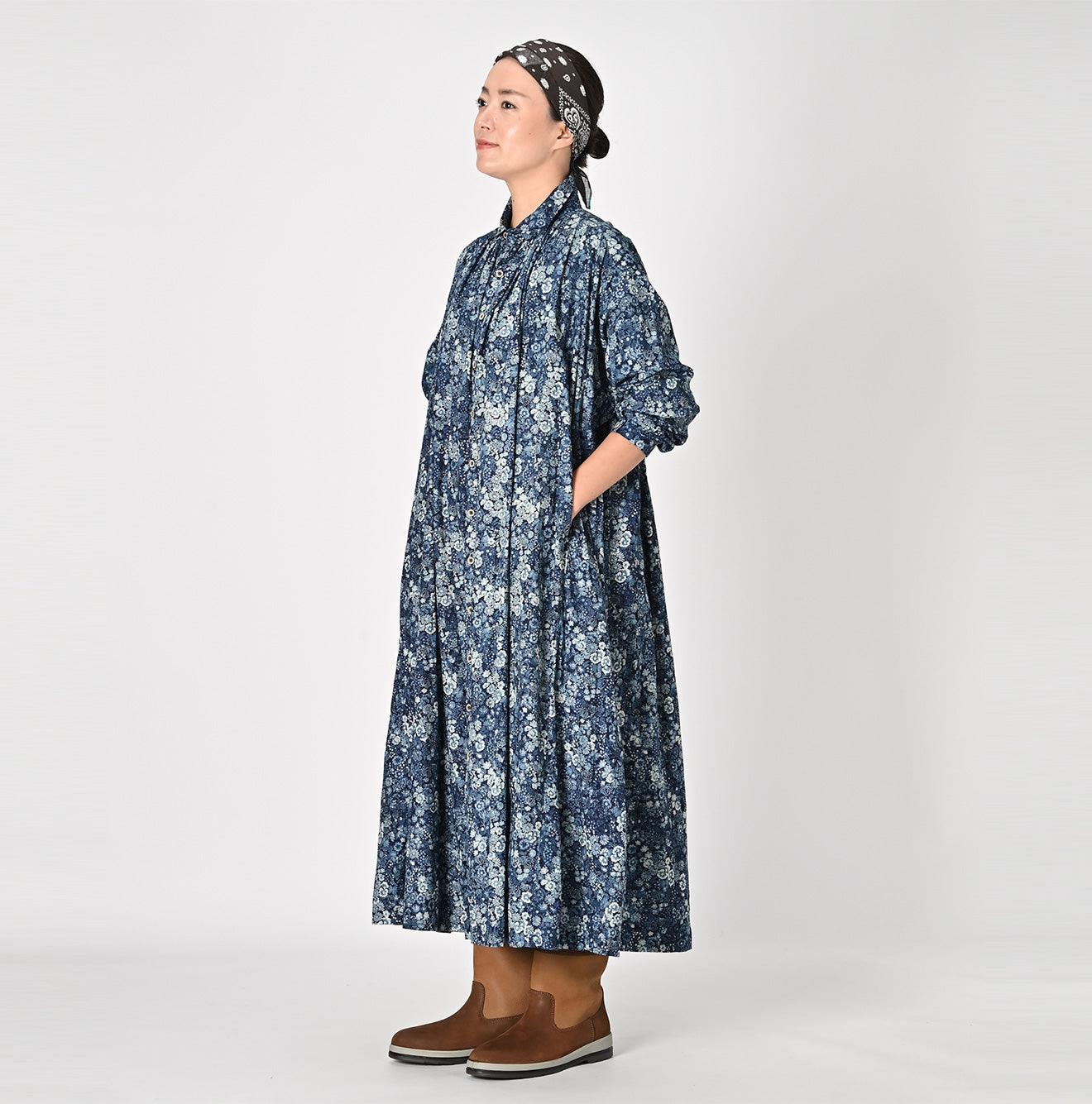 Indigo Autumn Harvest Kushukushu Dress