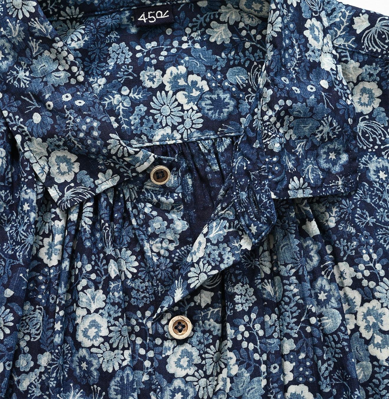 Indigo Autumn Harvest Kushukushu Dress