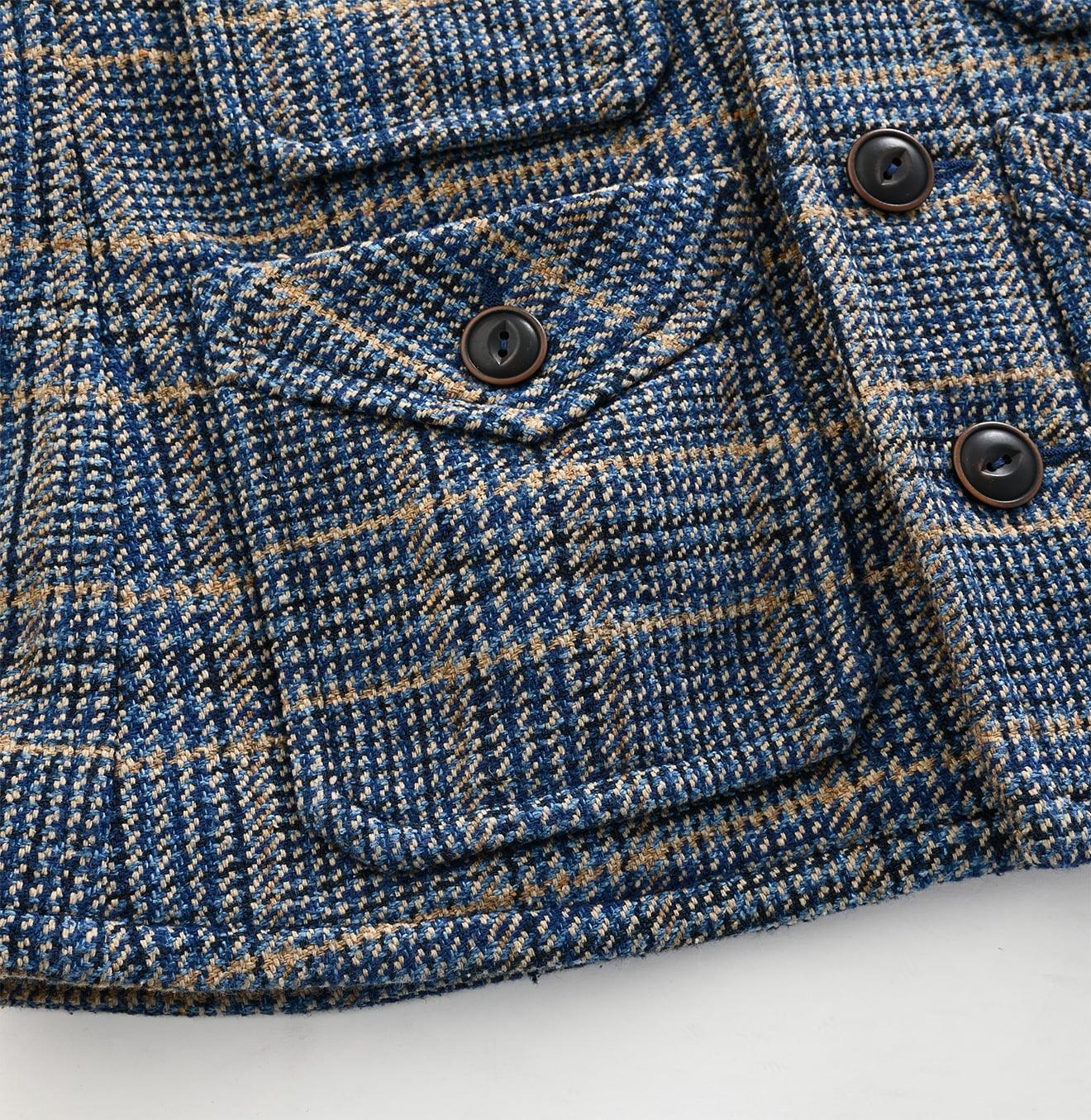 Indigo Cotton Tweed Annie Jacket