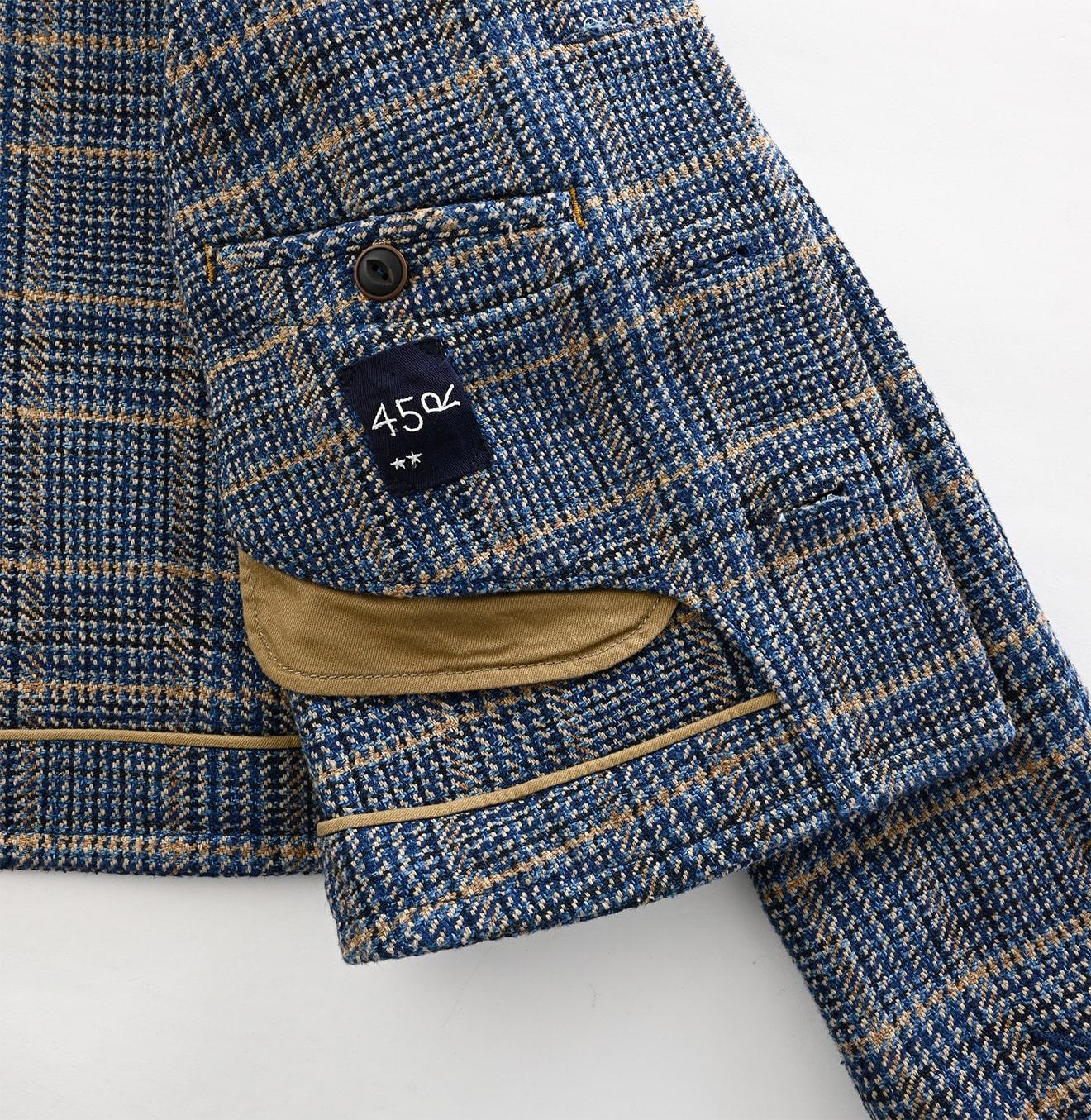 Indigo Cotton Tweed Annie Jacket