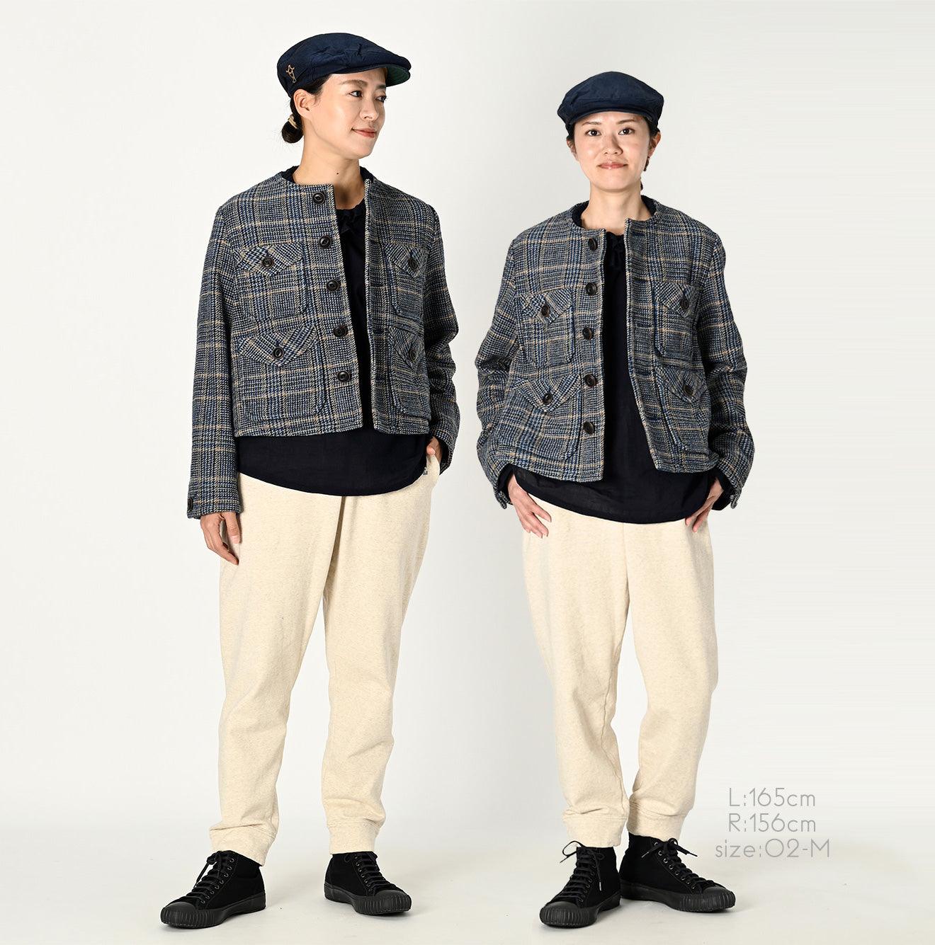 Indigo Cotton Tweed Annie Jacket