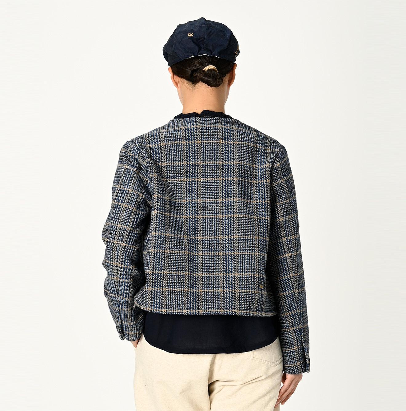 Indigo Cotton Tweed Annie Jacket