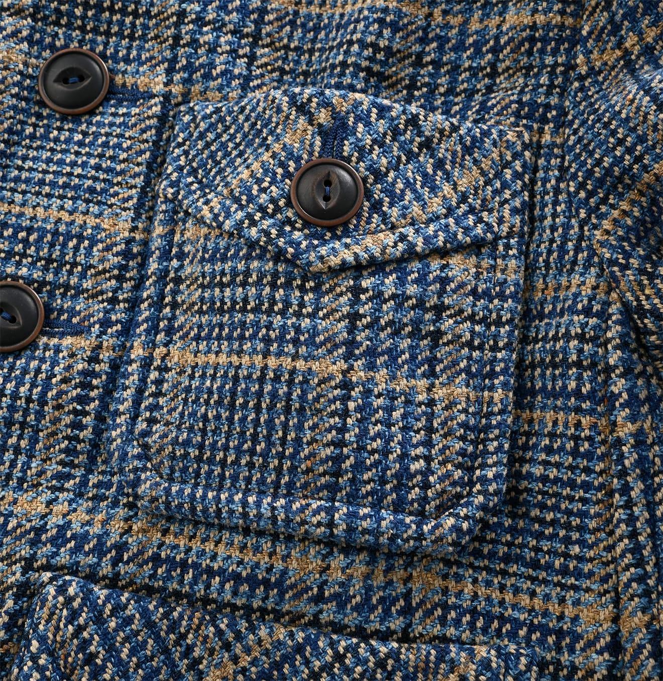 Indigo Cotton Tweed Annie Jacket