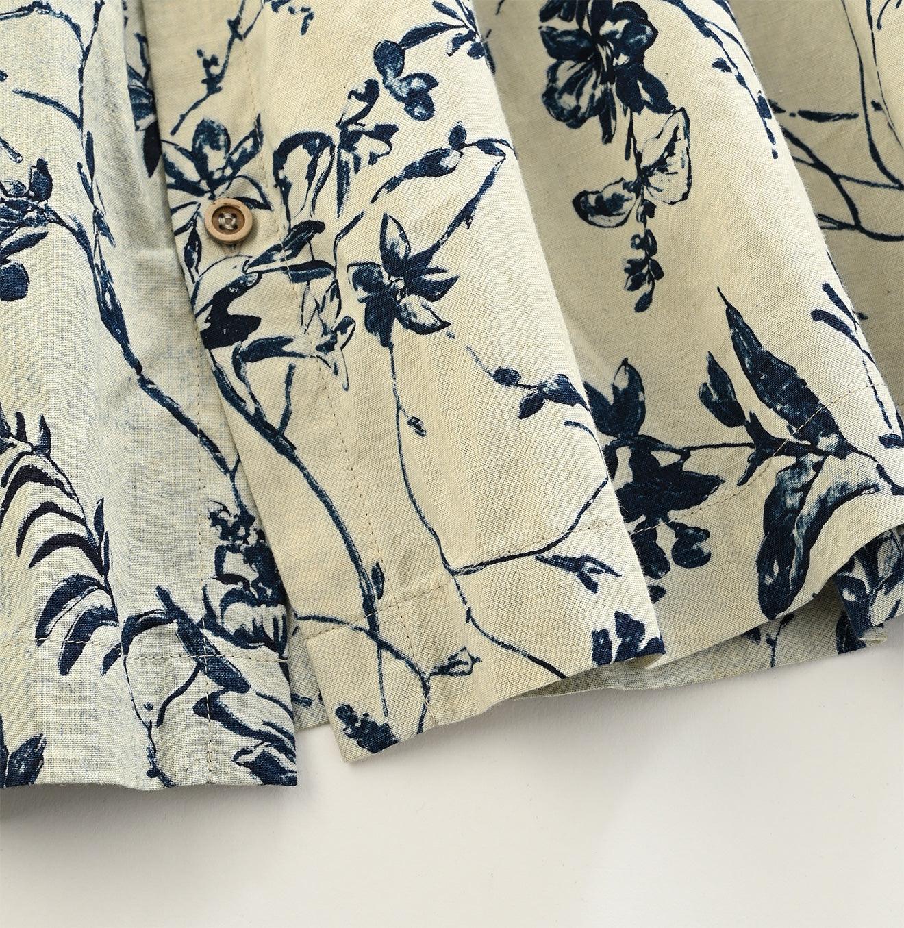 Indigo Umii Sarasa Kushukushu Blouse