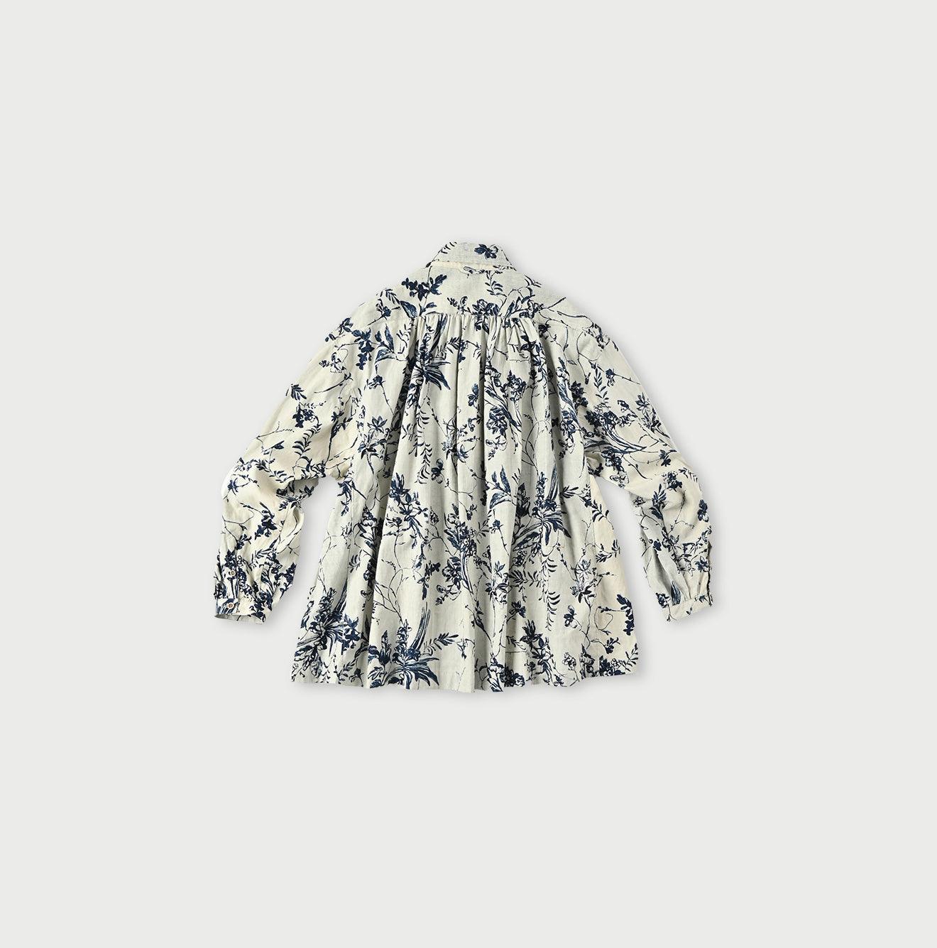 Indigo Umii Sarasa Kushukushu Blouse